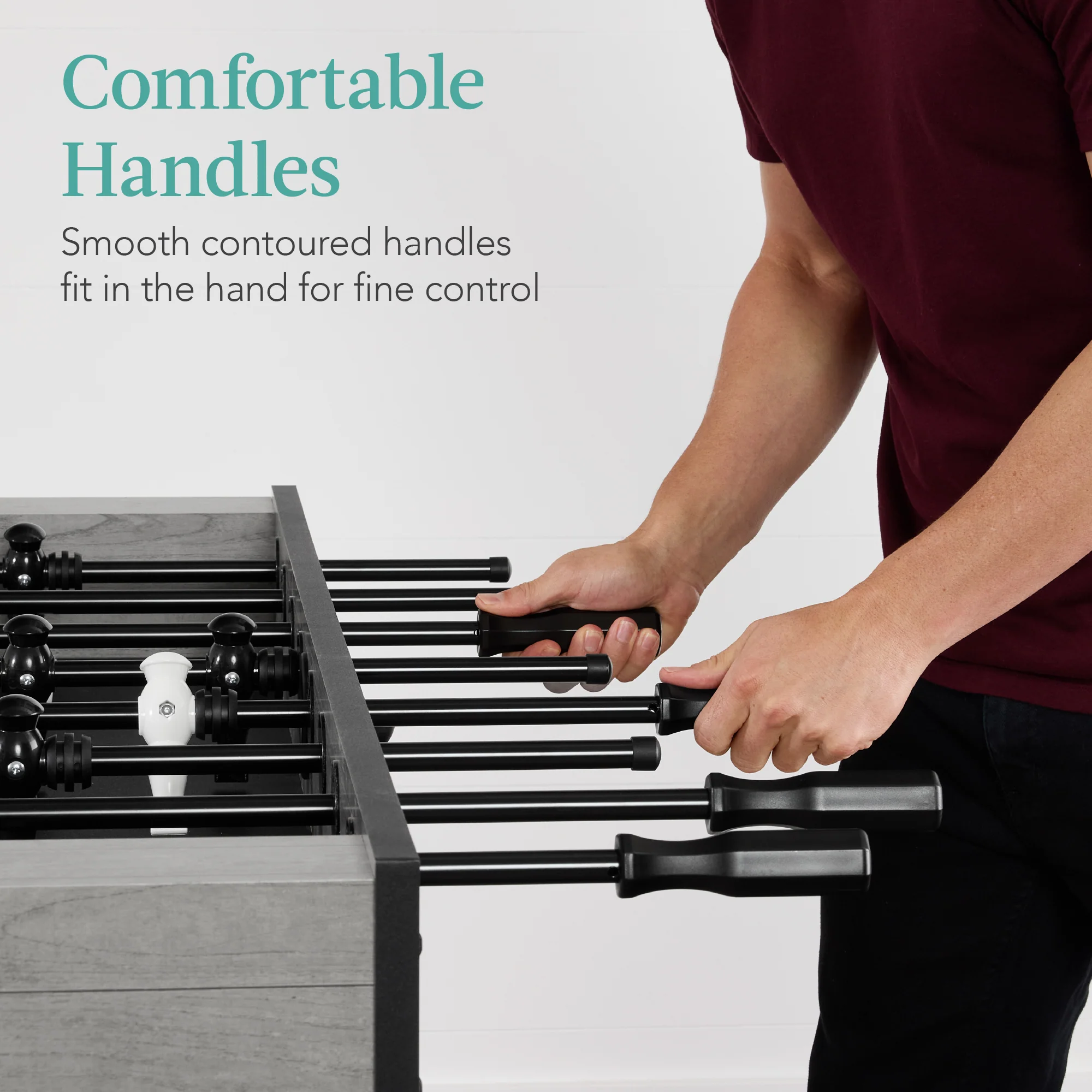 Large Full-Size Foosball Table w/ 2 Balls, 2 Cup Holders - 54in - Image 34