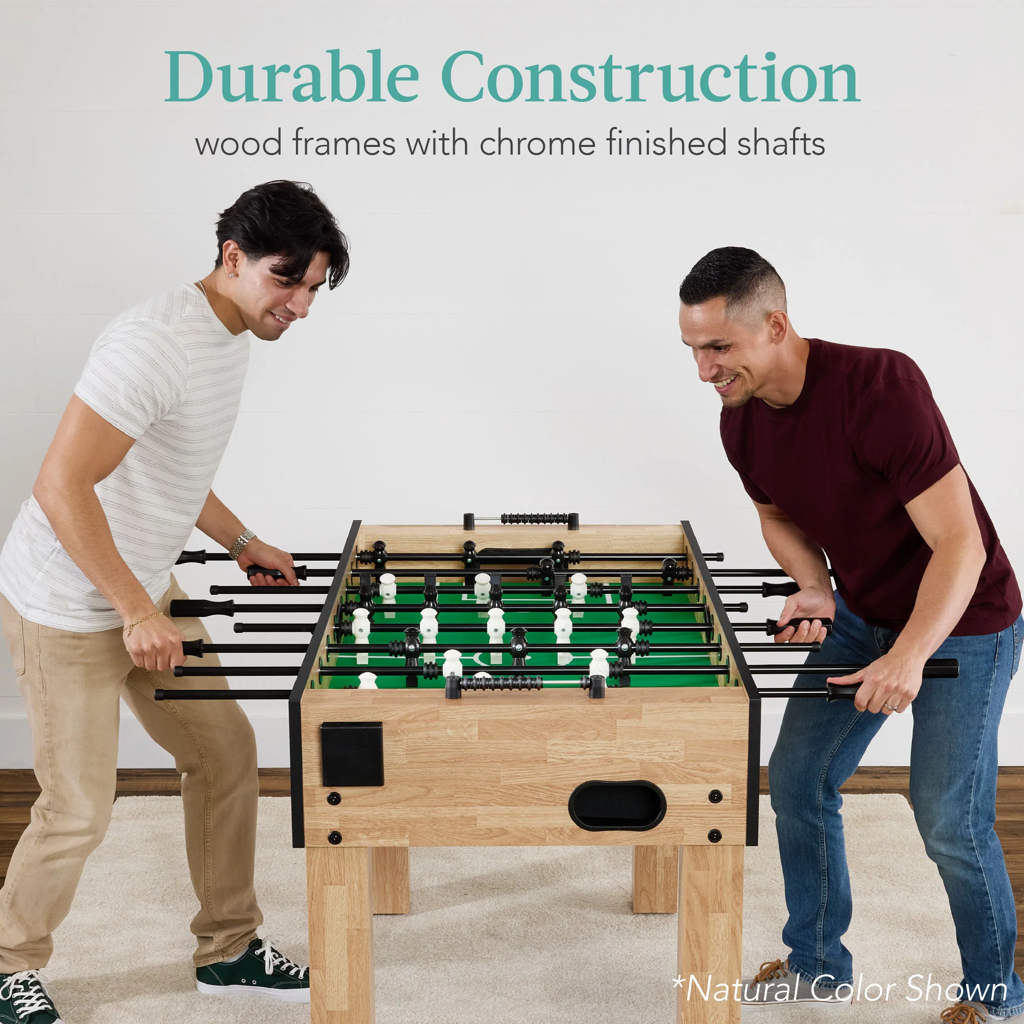 Large Full-Size Foosball Table w/ 2 Balls, 2 Cup Holders - 54in - Image 8