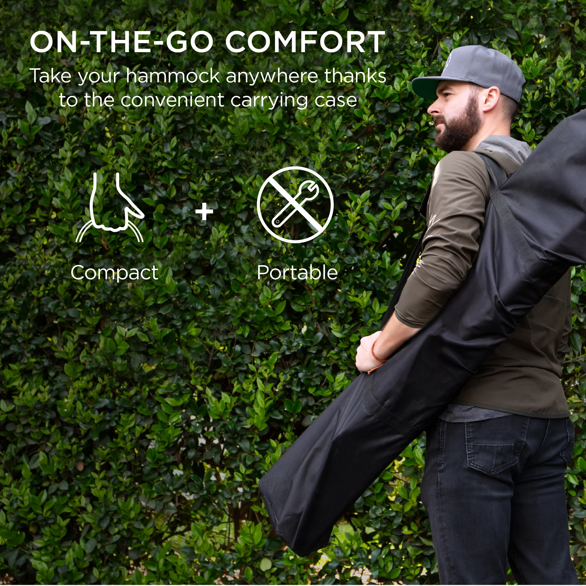 Cotton Rope 2-Person Double Hammock w/ Spreader Bars, Carrying Case - Image 2