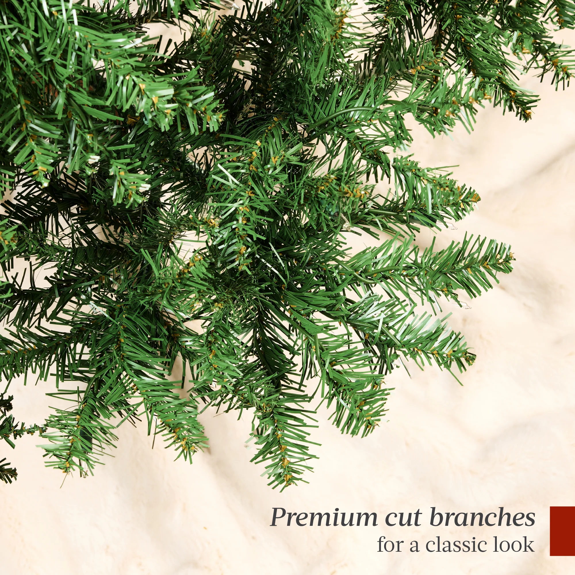 Hinged Douglas Full Fir Artificial Christmas Tree w/ Metal Stand - Image 21