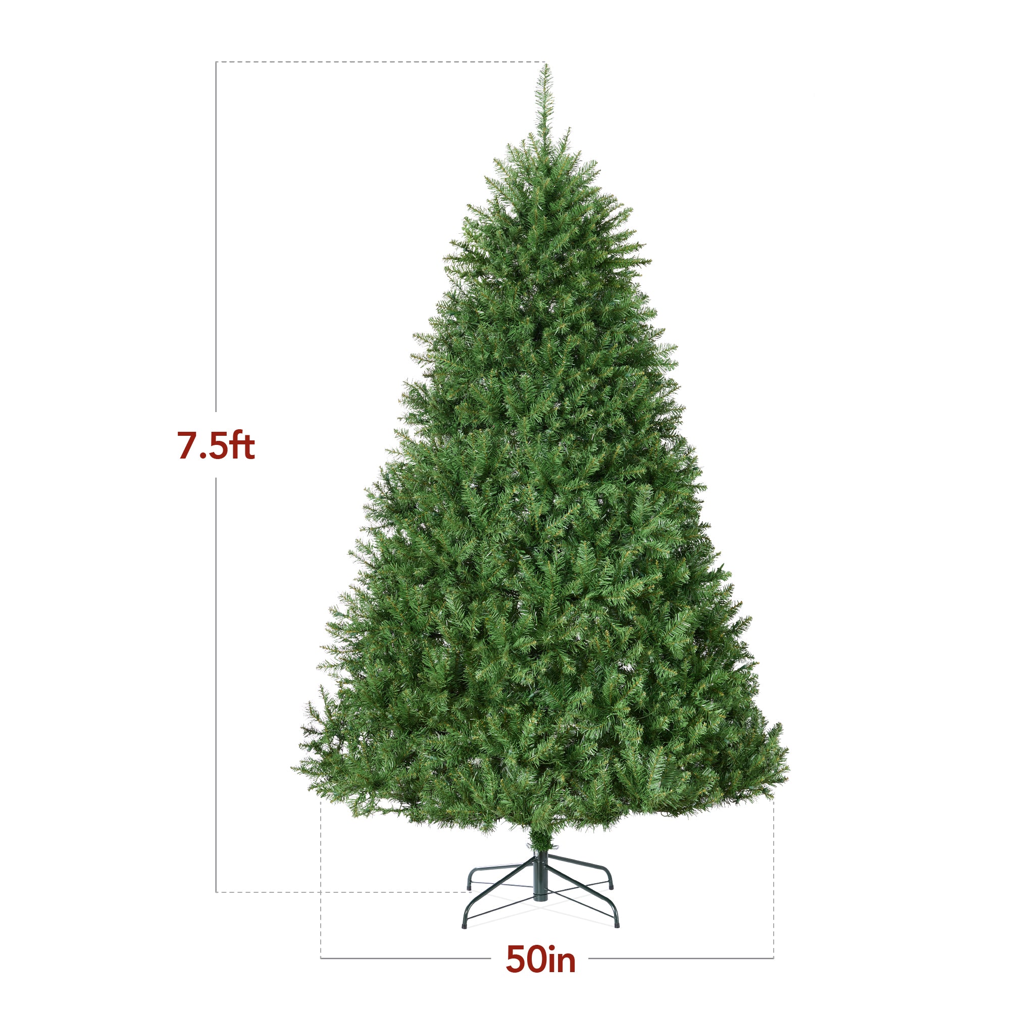 Hinged Douglas Full Fir Artificial Christmas Tree w/ Metal Stand - Image 32