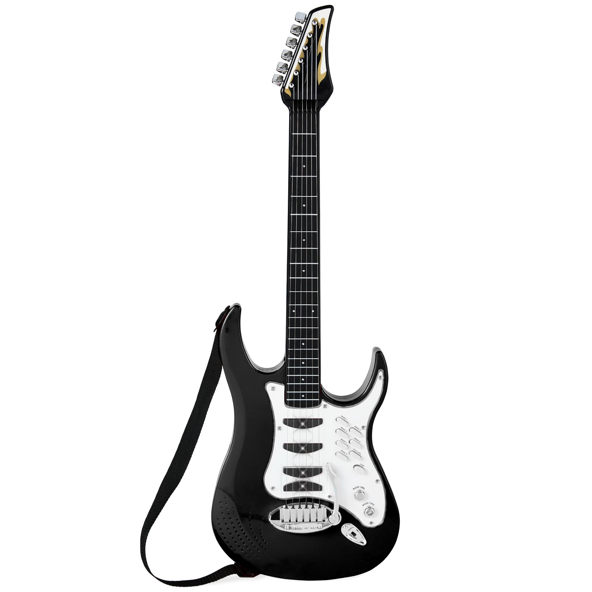 Kids Electric Guitar Toy Play Set w/ 6 Songs, Microphone, Amp - Image 18