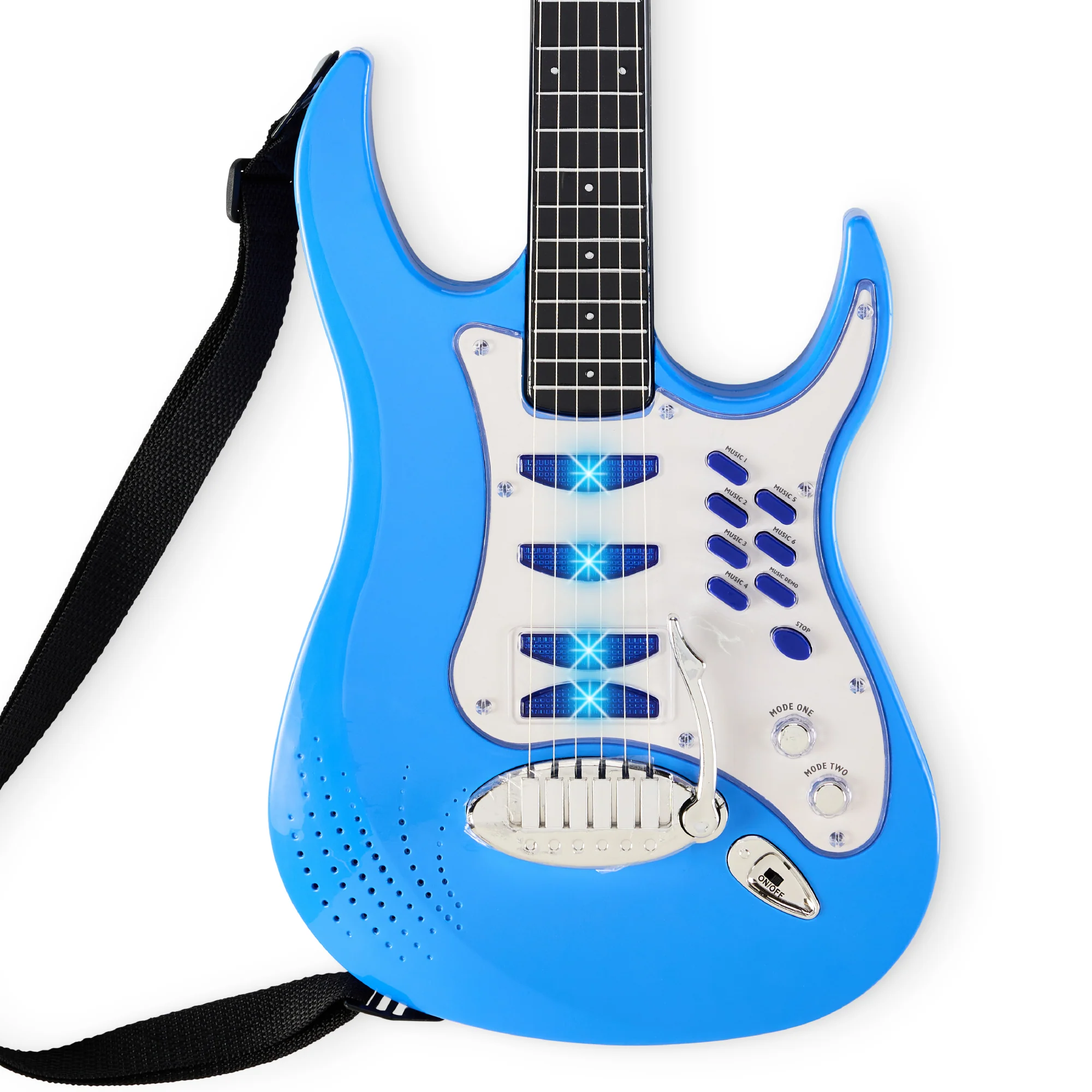 Kids Electric Guitar Toy Play Set w/ 6 Songs, Microphone, Amp - Image 31