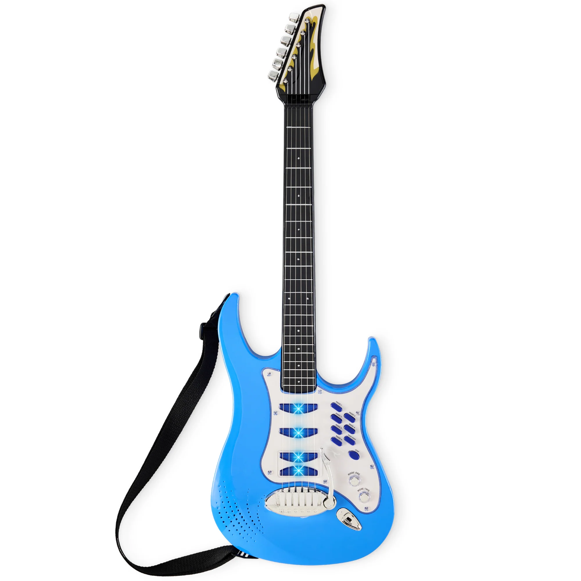 Kids Electric Guitar Toy Play Set w/ 6 Songs, Microphone, Amp - Image 32