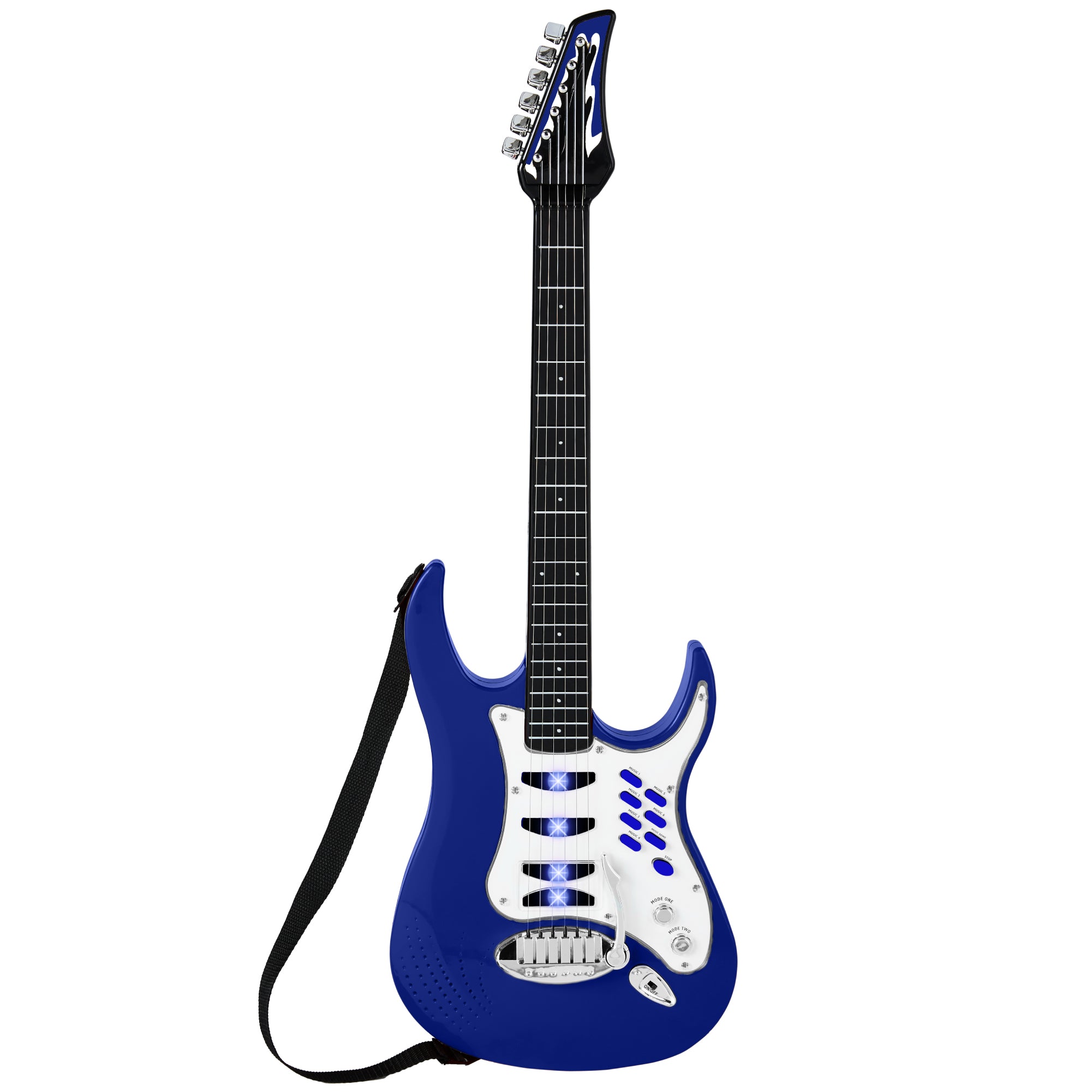 Kids Electric Guitar Toy Play Set w/ 6 Songs, Microphone, Amp - Image 39