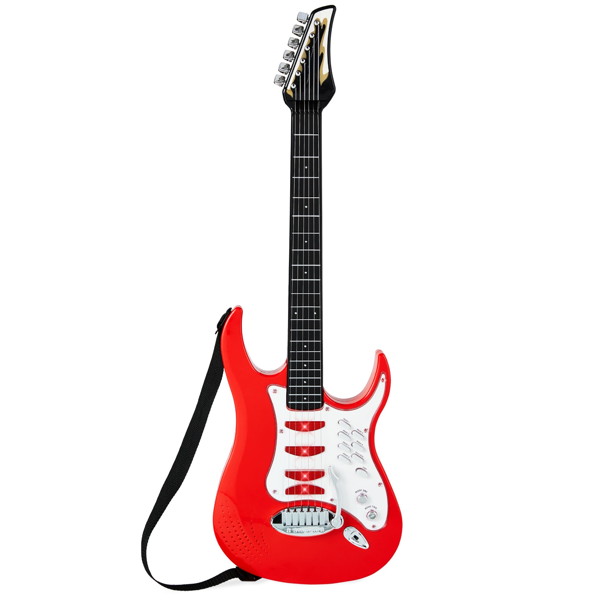 Kids Electric Guitar Toy Play Set w/ 6 Songs, Microphone, Amp - Image 46