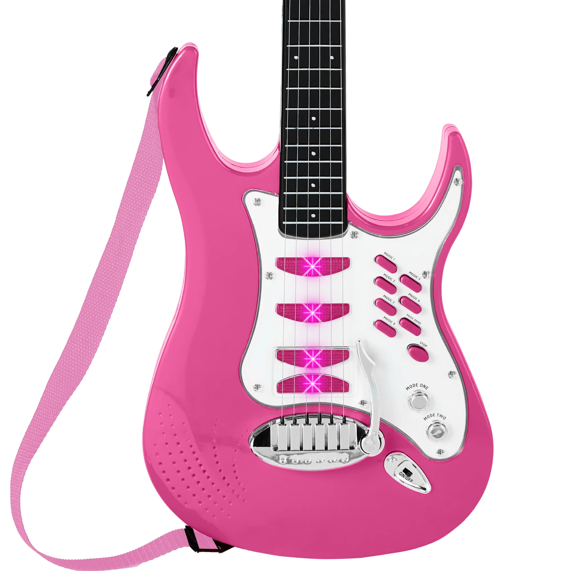 Kids Electric Guitar Toy Play Set w/ 6 Songs, Microphone, Amp - Image 52