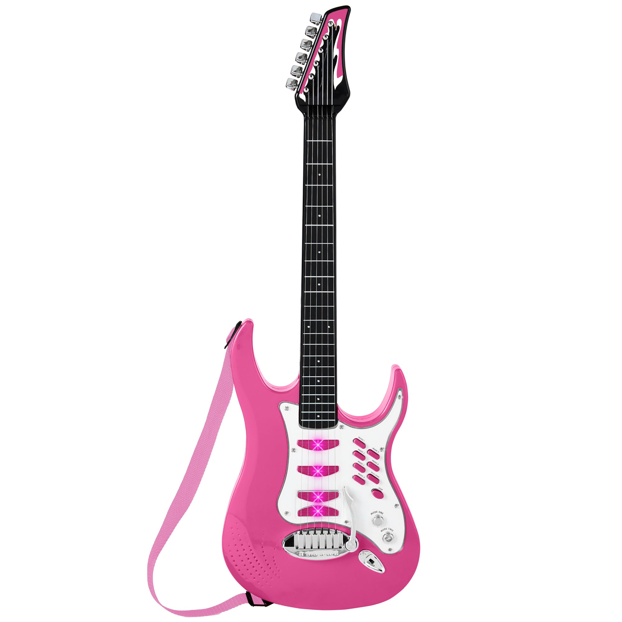 Kids Electric Guitar Toy Play Set w/ 6 Songs, Microphone, Amp - Image 53