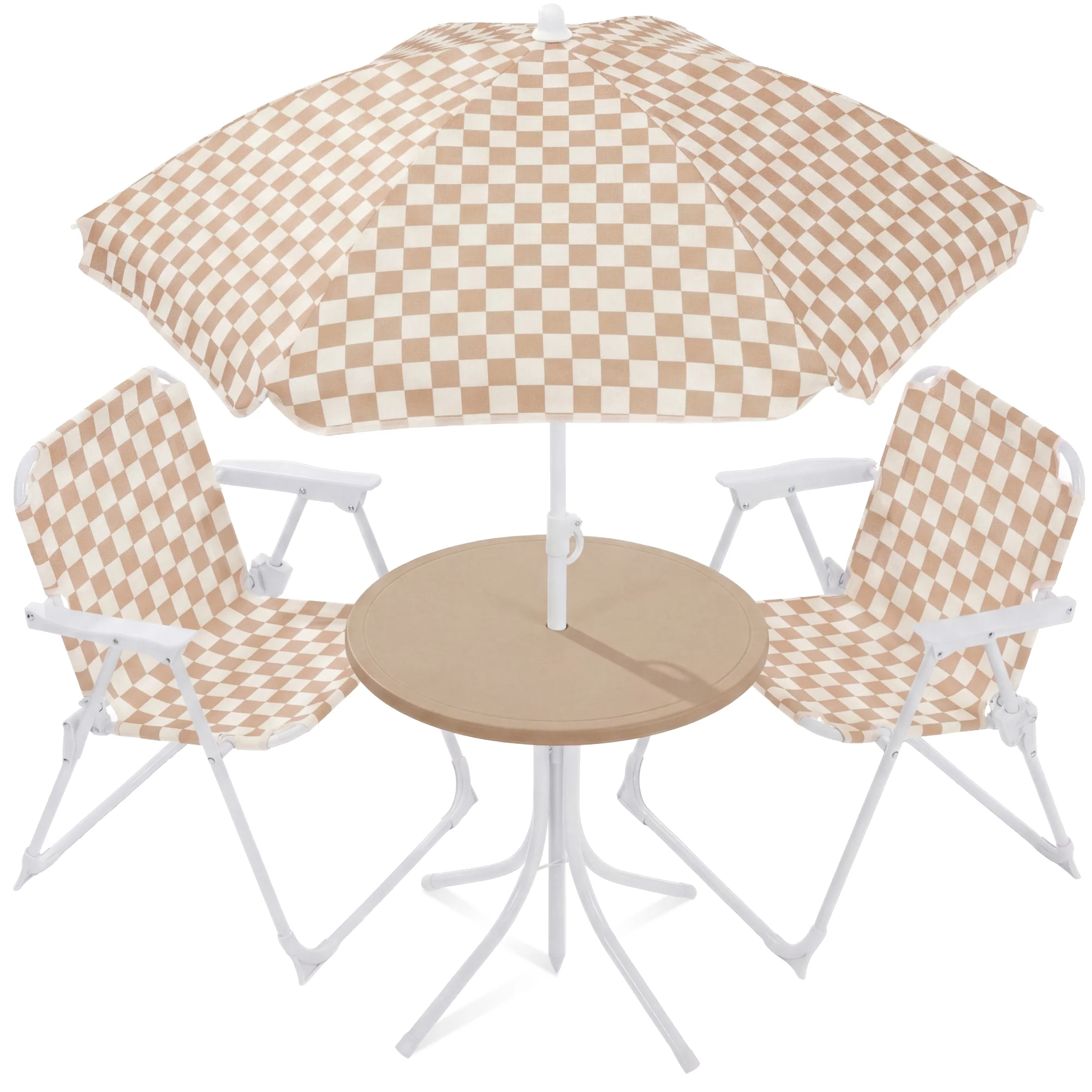 Kids Outdoor Table and Chair Set with Umbrella, Foldable Toddler Set - Image 19