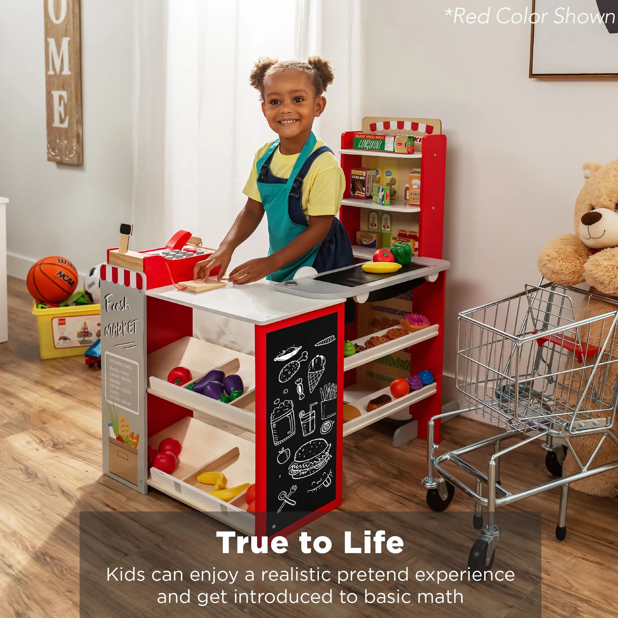 Kids Pretend Play Grocery Store Supermarket Toy Set w/ Accessories - Image 13