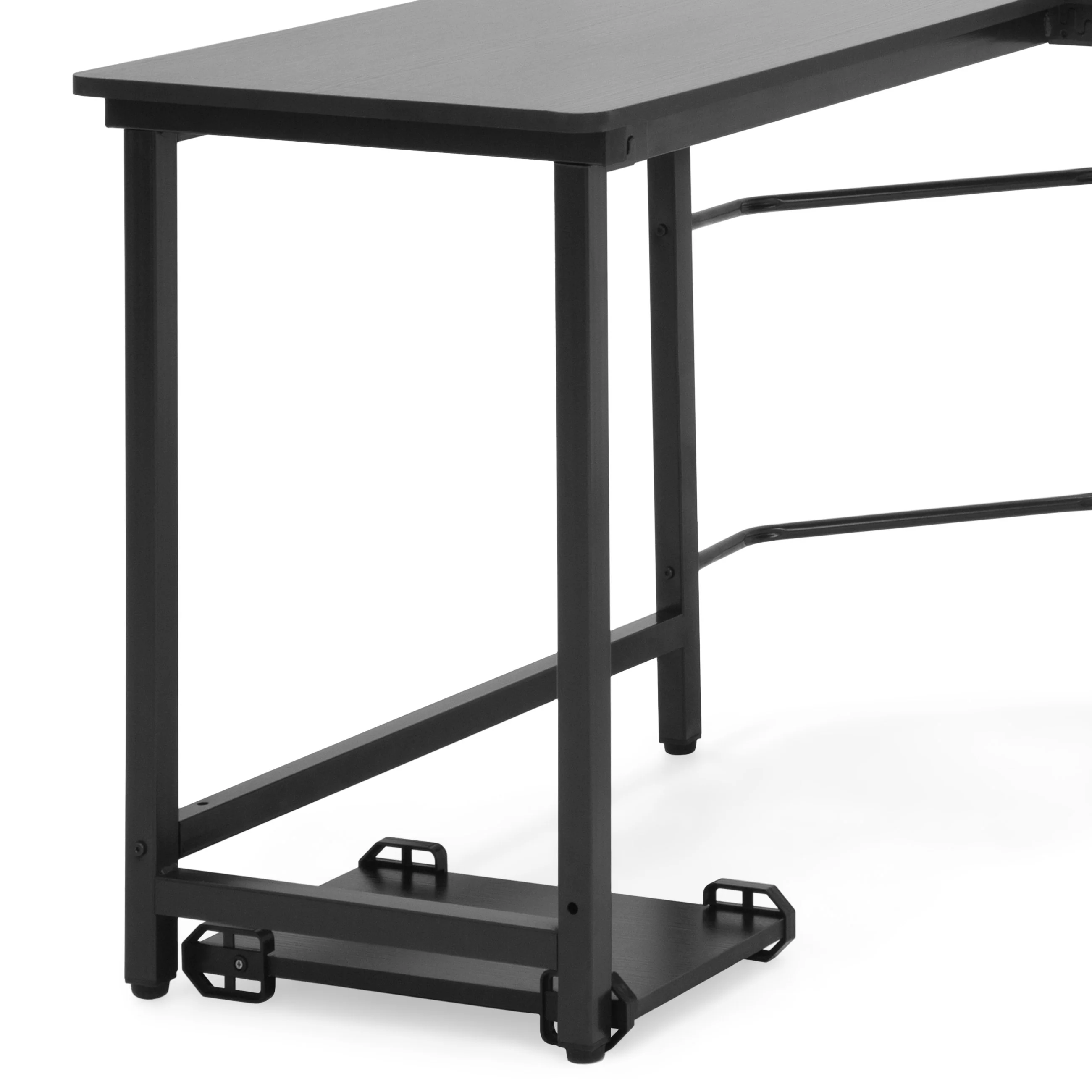 Modern L-Shaped Corner Computer Desk Table Workstation w/ CPU Stand - Image 3