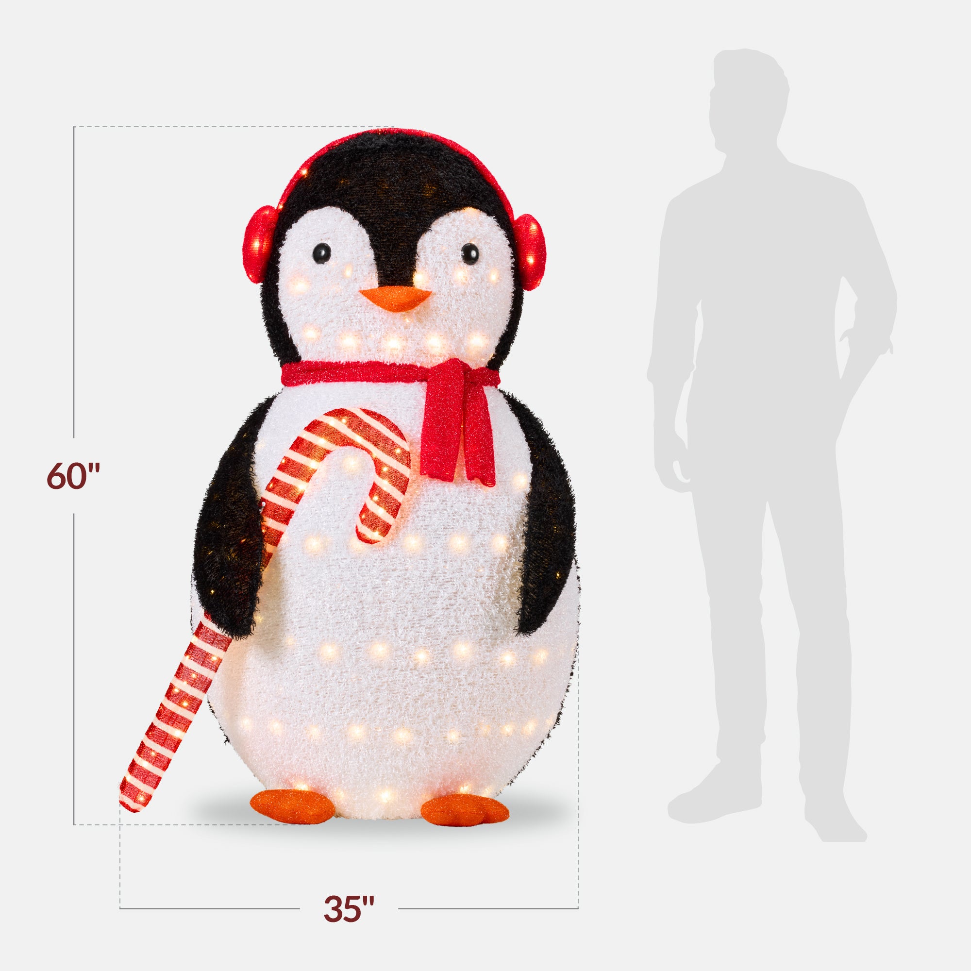 Lighted Pop-Up Penguin Outdoor Christmas Decoration w/ LED Lights - Image 2