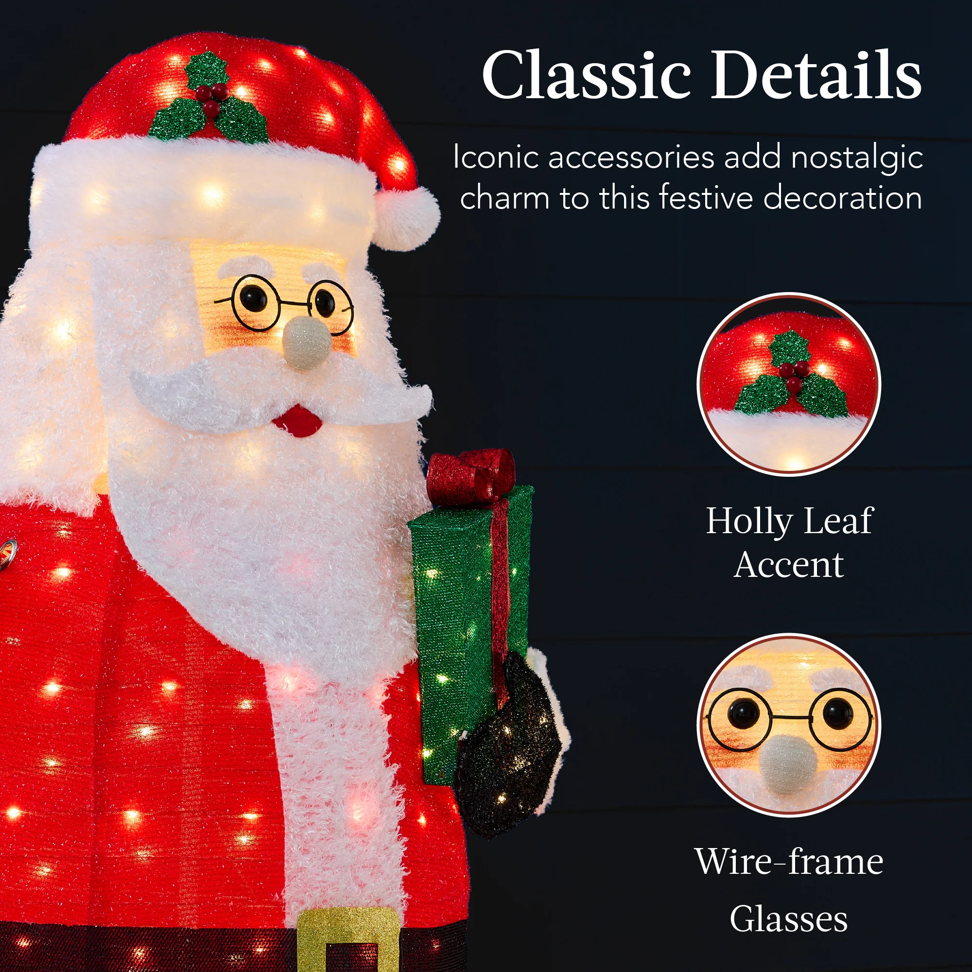 Lighted Pop-Up Santa Claus Outdoor Christmas Decoration w/ LED Lights - Image 23