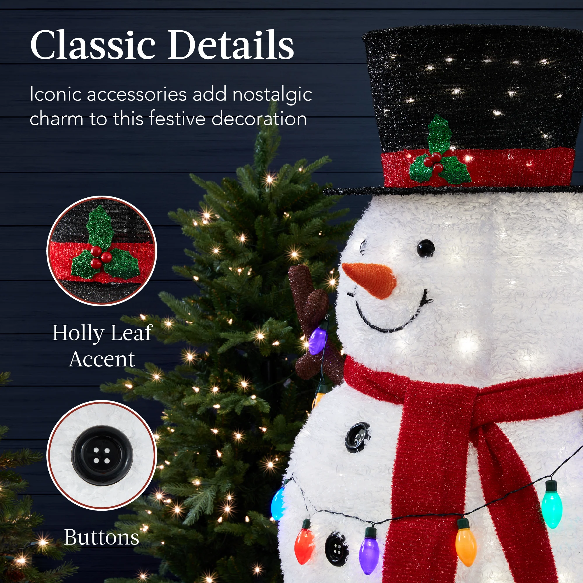 Lighted Pop-Up Snowman Outdoor Christmas Decoration w/ LED Lights - Image 7