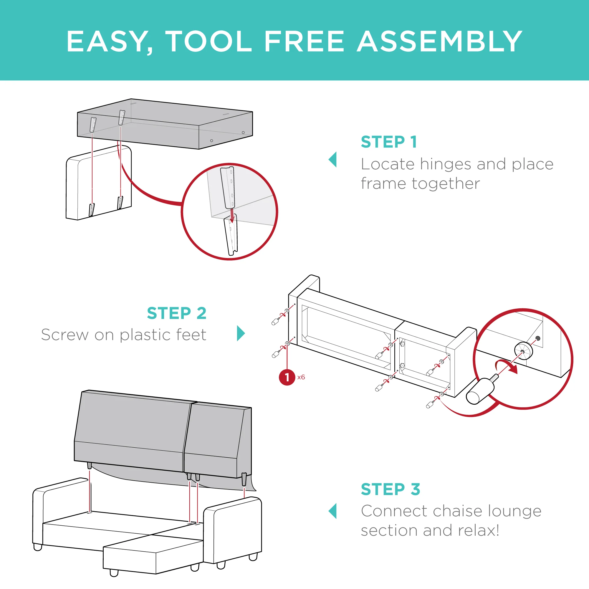 Upholstered Sectional Sofa Couch w/ Chaise Lounge, Reversible Ottoman Bench - Image 62