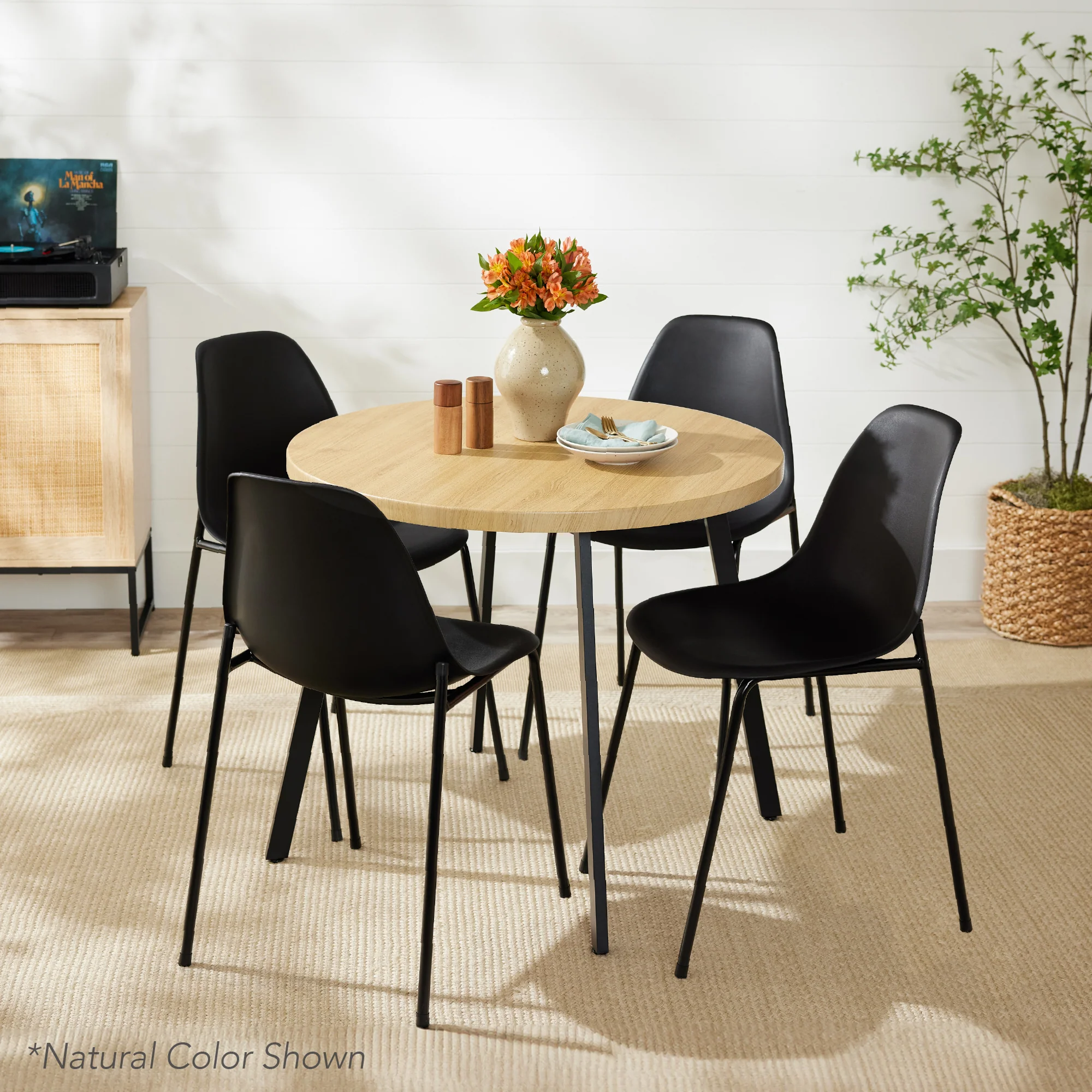 Mid-Century Modern Round Dining Table w/ Adjustable Feet - 35.5in - Image 24
