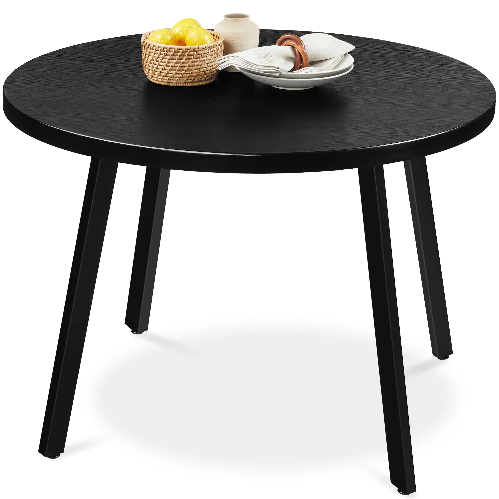 Mid-Century Modern Round Dining Table w/ Adjustable Feet - 35.5in - Image 29