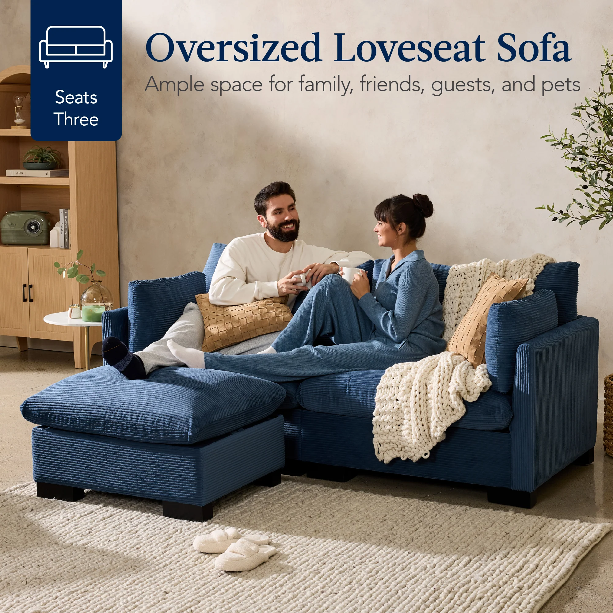 Modular Sectional Pillowtop Sofa w/ Ottoman & Storage 82in - Image 21