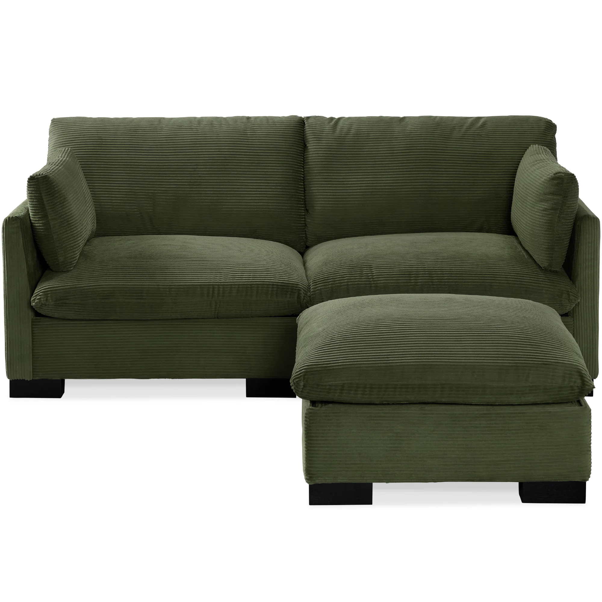 Modular Sectional Pillowtop Sofa w/ Ottoman & Storage 82in - Image 37