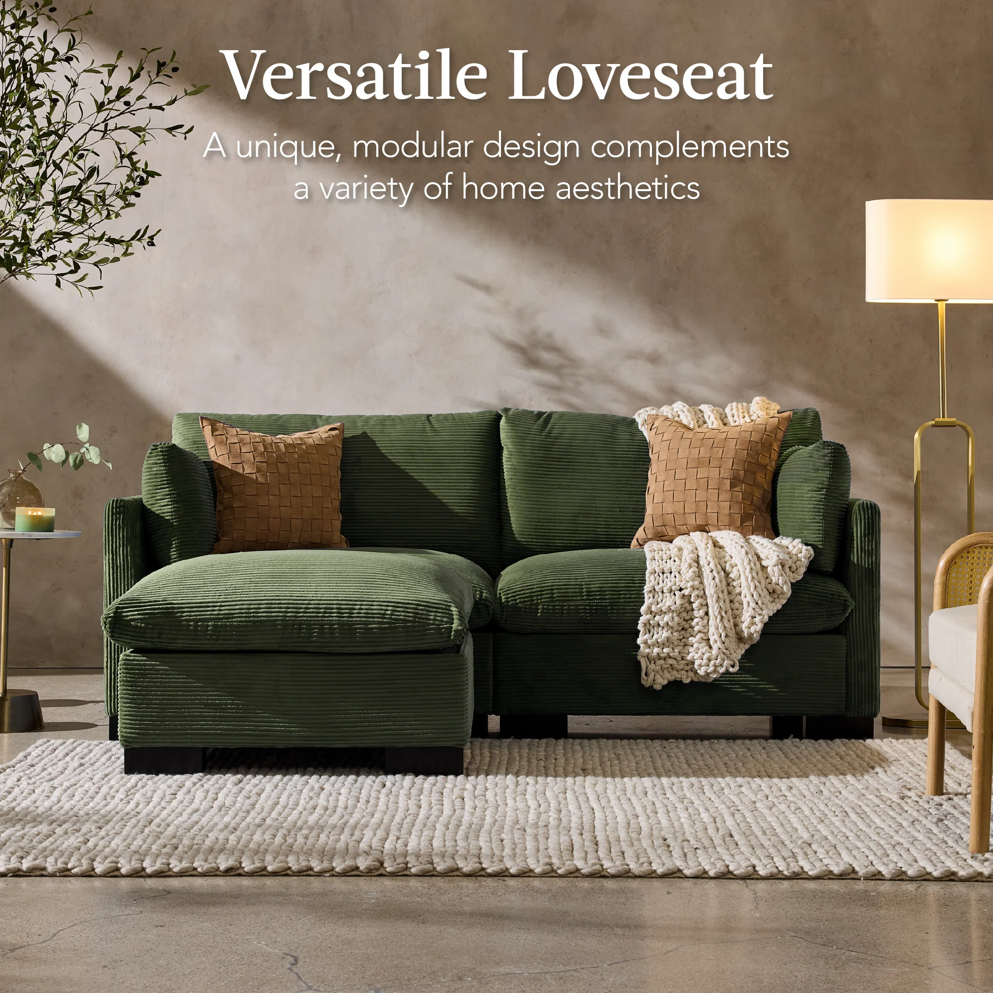 Modular Sectional Pillowtop Sofa w/ Ottoman & Storage 82in - Image 45