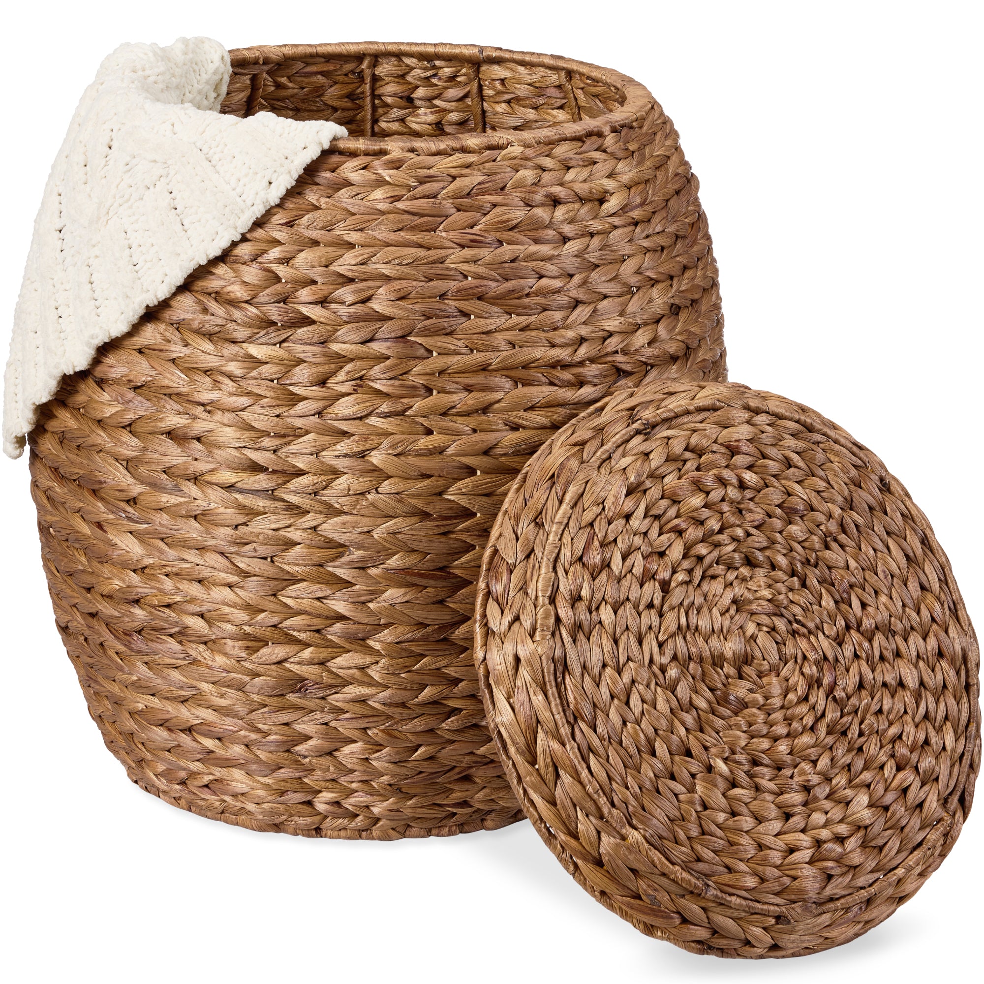 Multipurpose Hyacinth Storage Tote Basket - Image 15