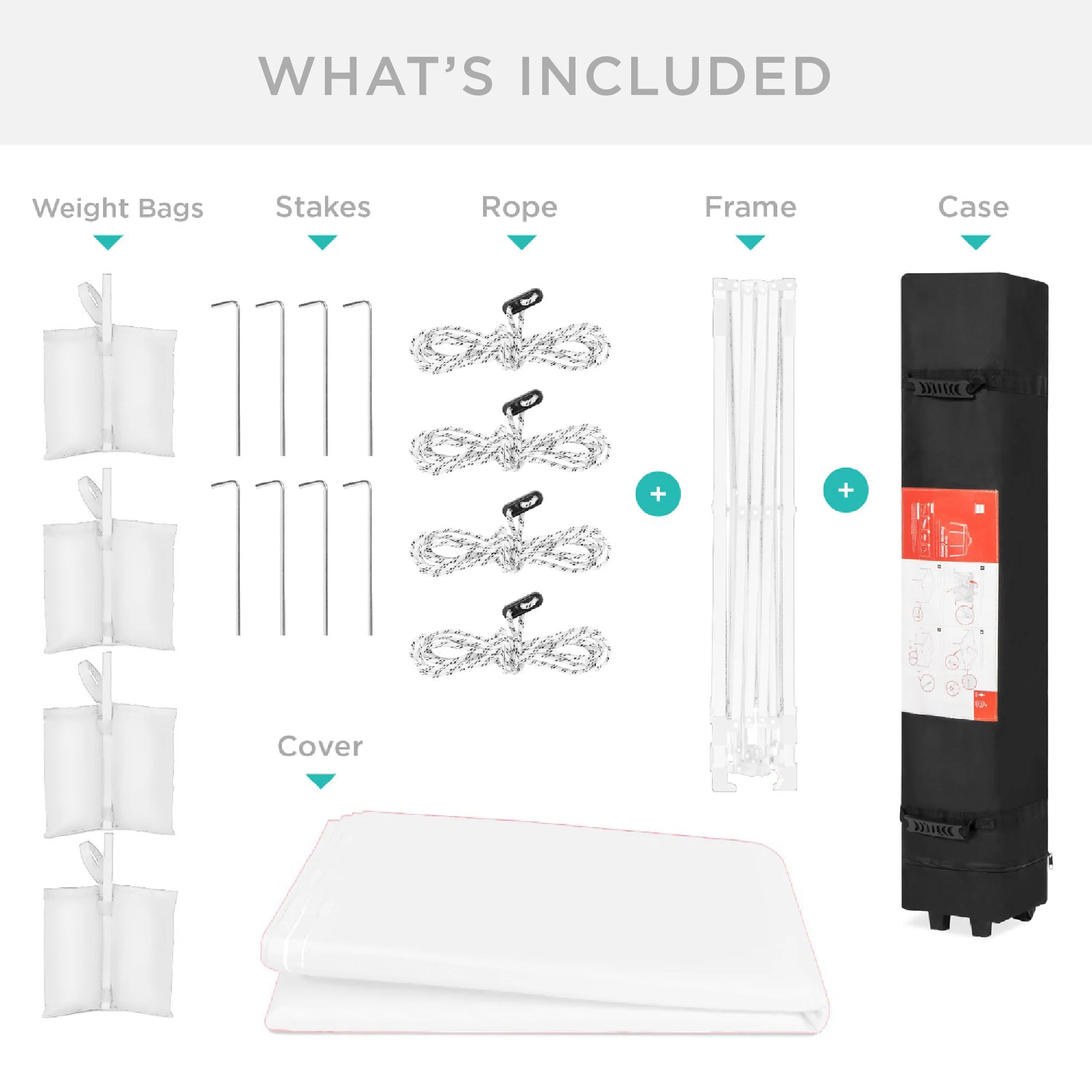 One-Person Setup Instant Pop Up Canopy w/ Case, 4 Weight Bags - 12x12ft - Image 111