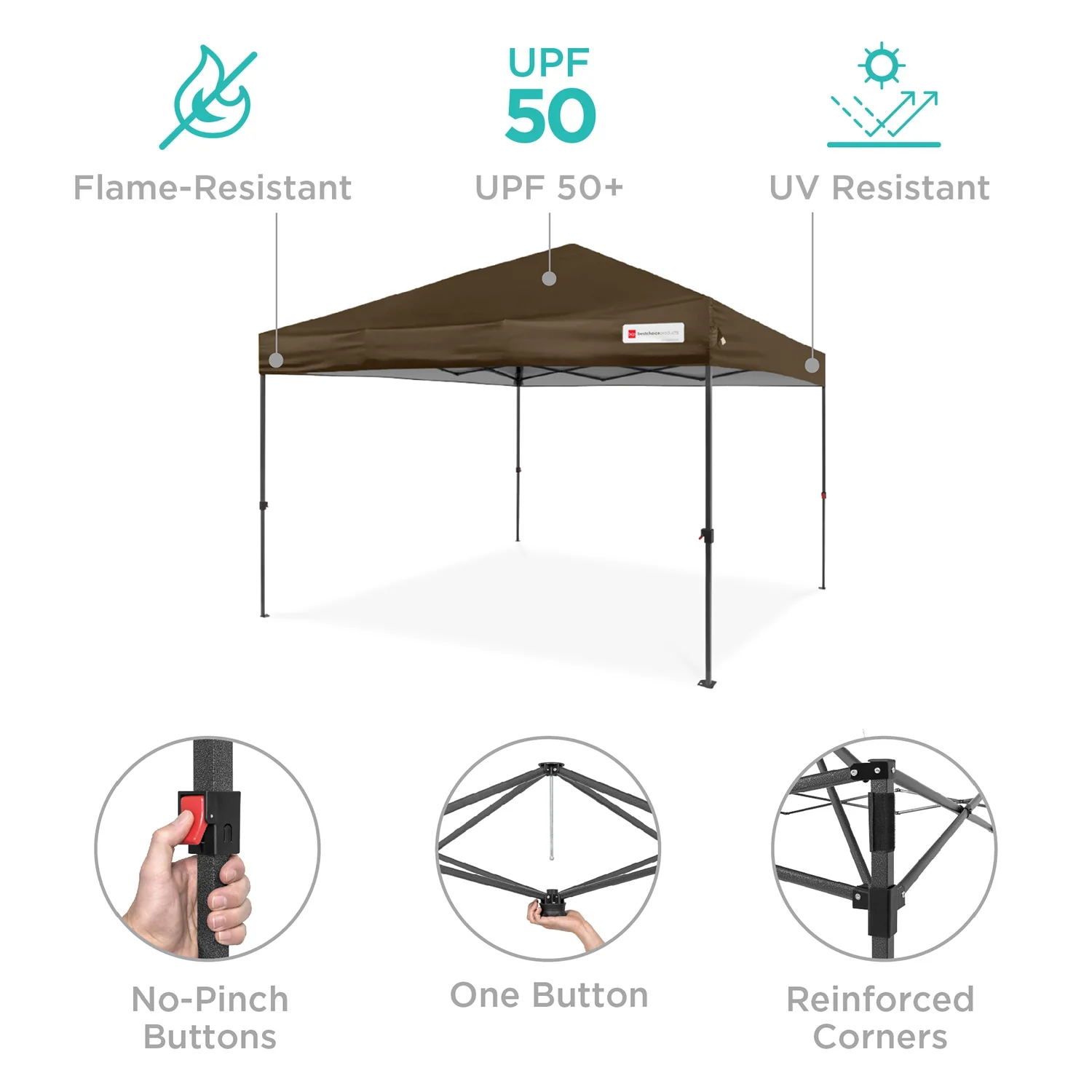 One-Person Setup Instant Pop Up Canopy w/ Case, 4 Weight Bags - 12x12ft - Image 116