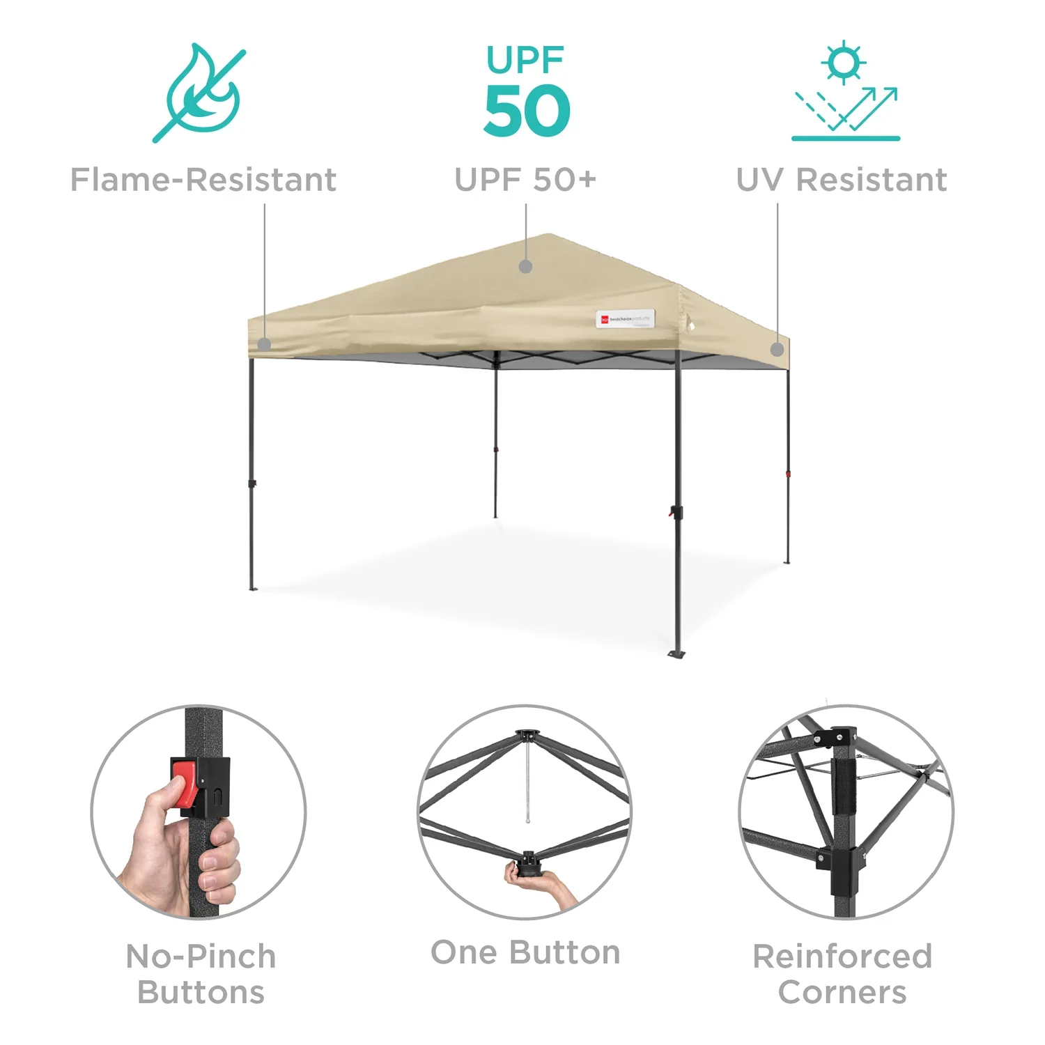 One-Person Setup Instant Pop Up Canopy w/ Case, 4 Weight Bags - 12x12ft - Image 124