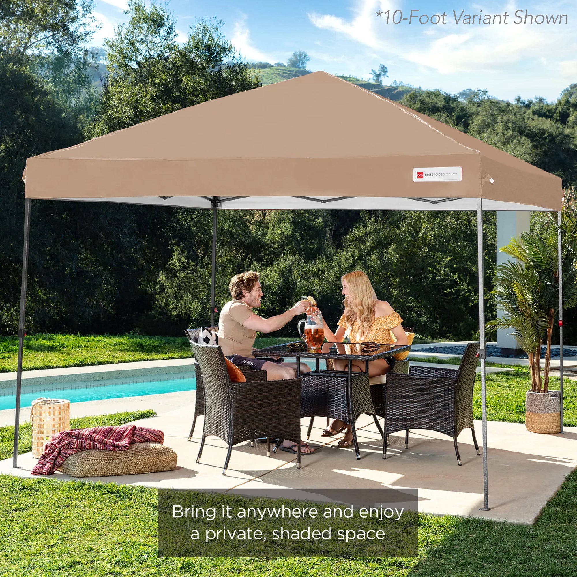 One-Person Setup Instant Pop Up Canopy w/ Case, 4 Weight Bags - 12x12ft - Image 30