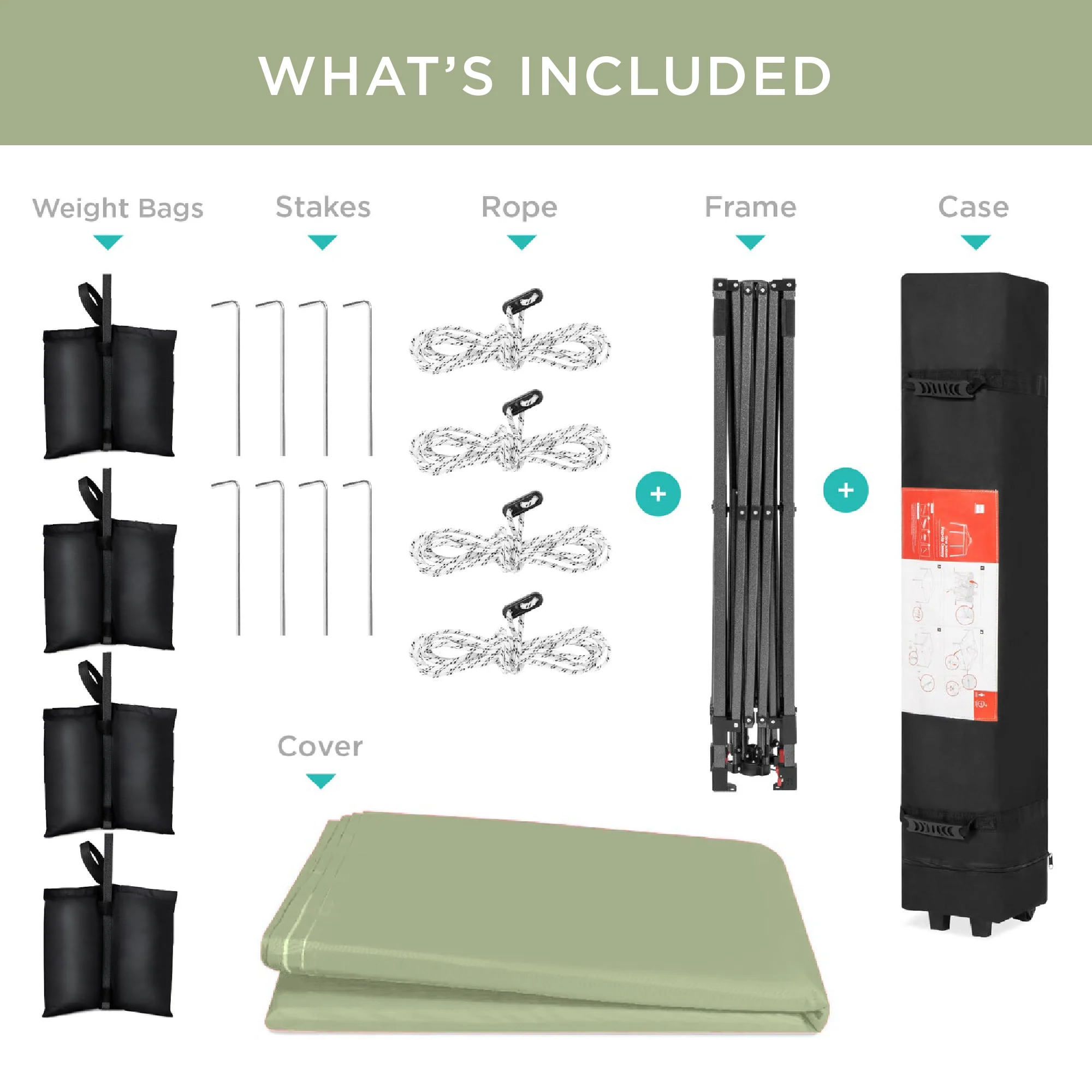 One-Person Setup Instant Pop Up Canopy w/ Case, 4 Weight Bags - 12x12ft - Image 78