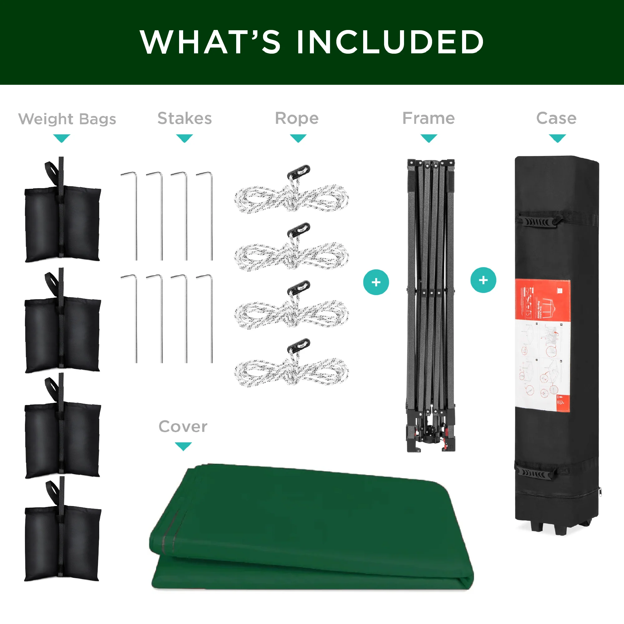 One-Person Setup Instant Pop Up Canopy w/ Case, 4 Weight Bags - 12x12ft - Image 86