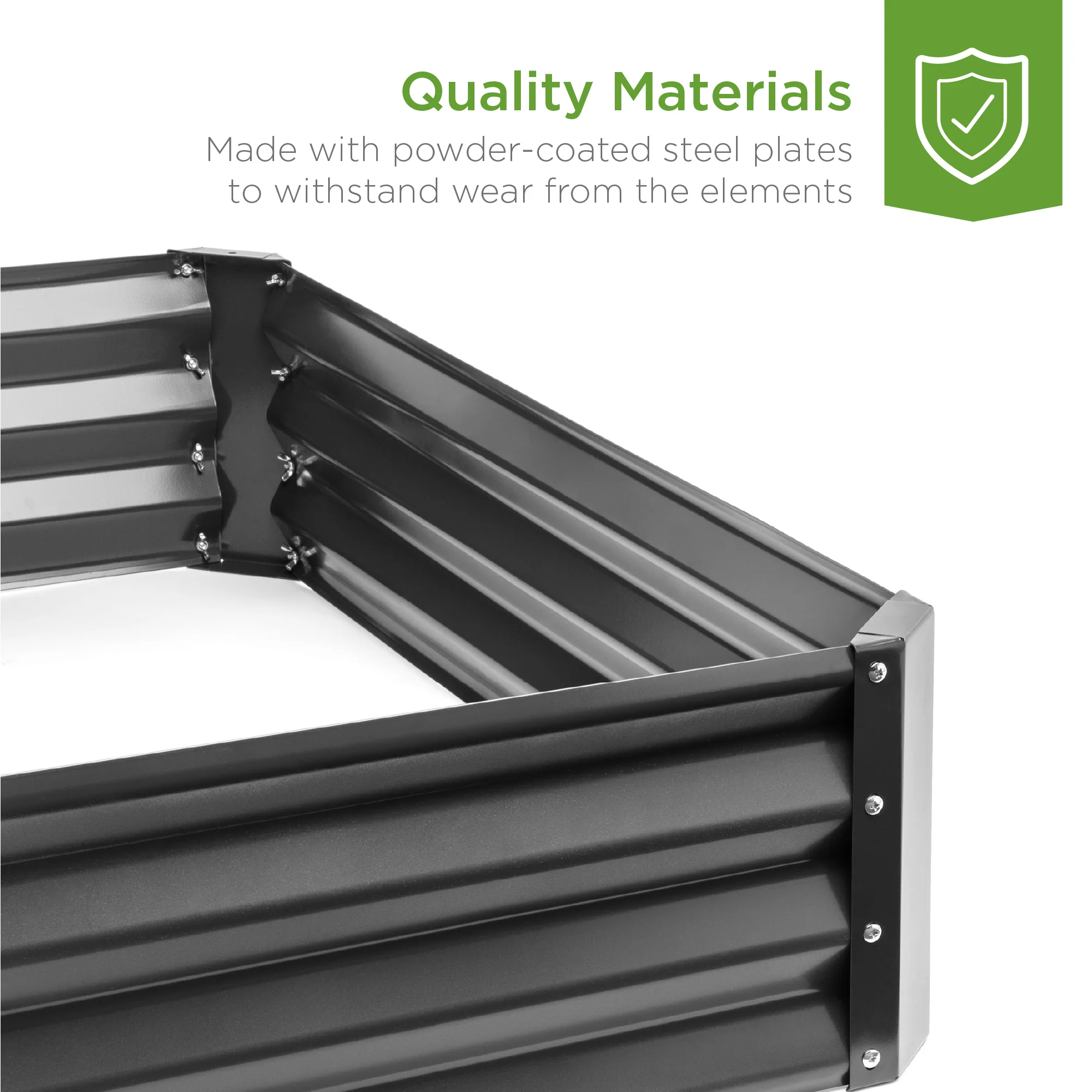 Outdoor Metal Raised Garden Bed for Vegetables, Flowers, Herbs - 6x3x1ft - Image 10