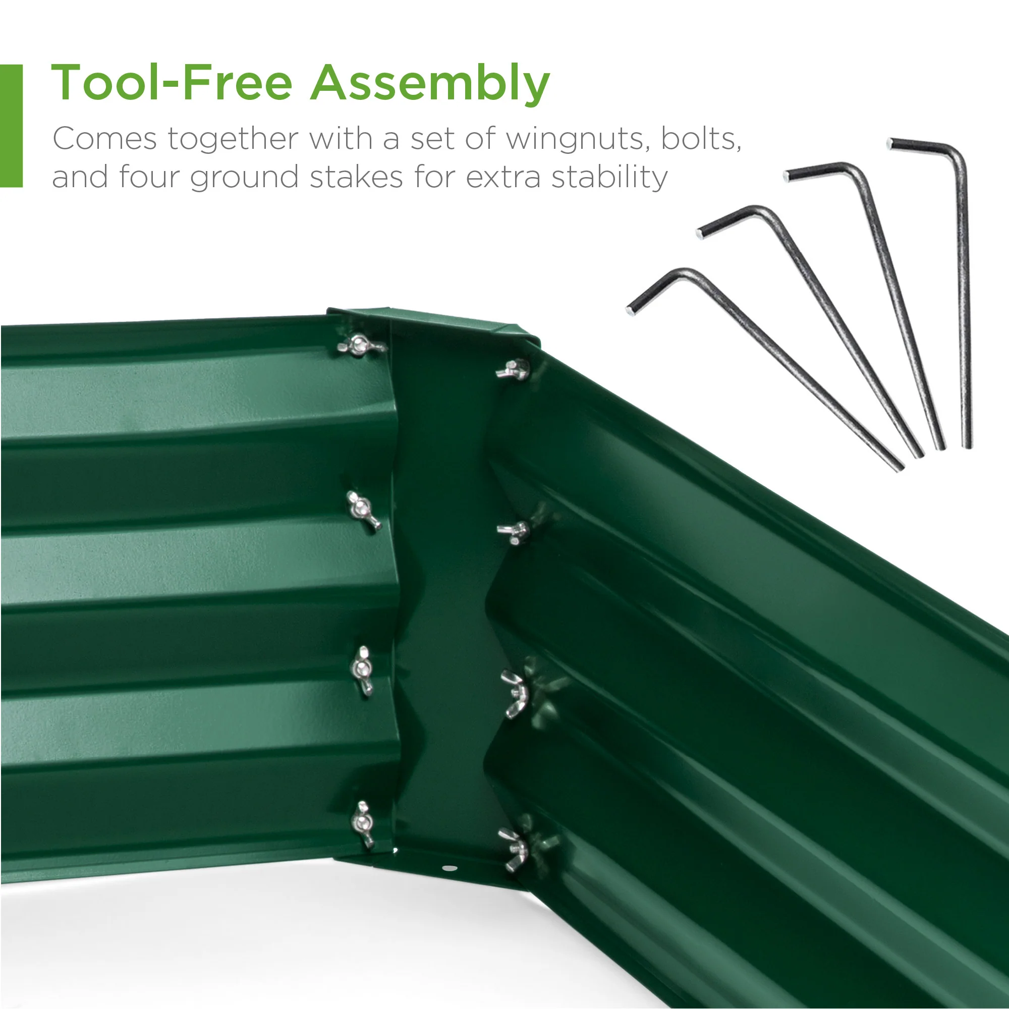 Outdoor Metal Raised Garden Bed for Vegetables, Flowers, Herbs - 6x3x1ft - Image 2