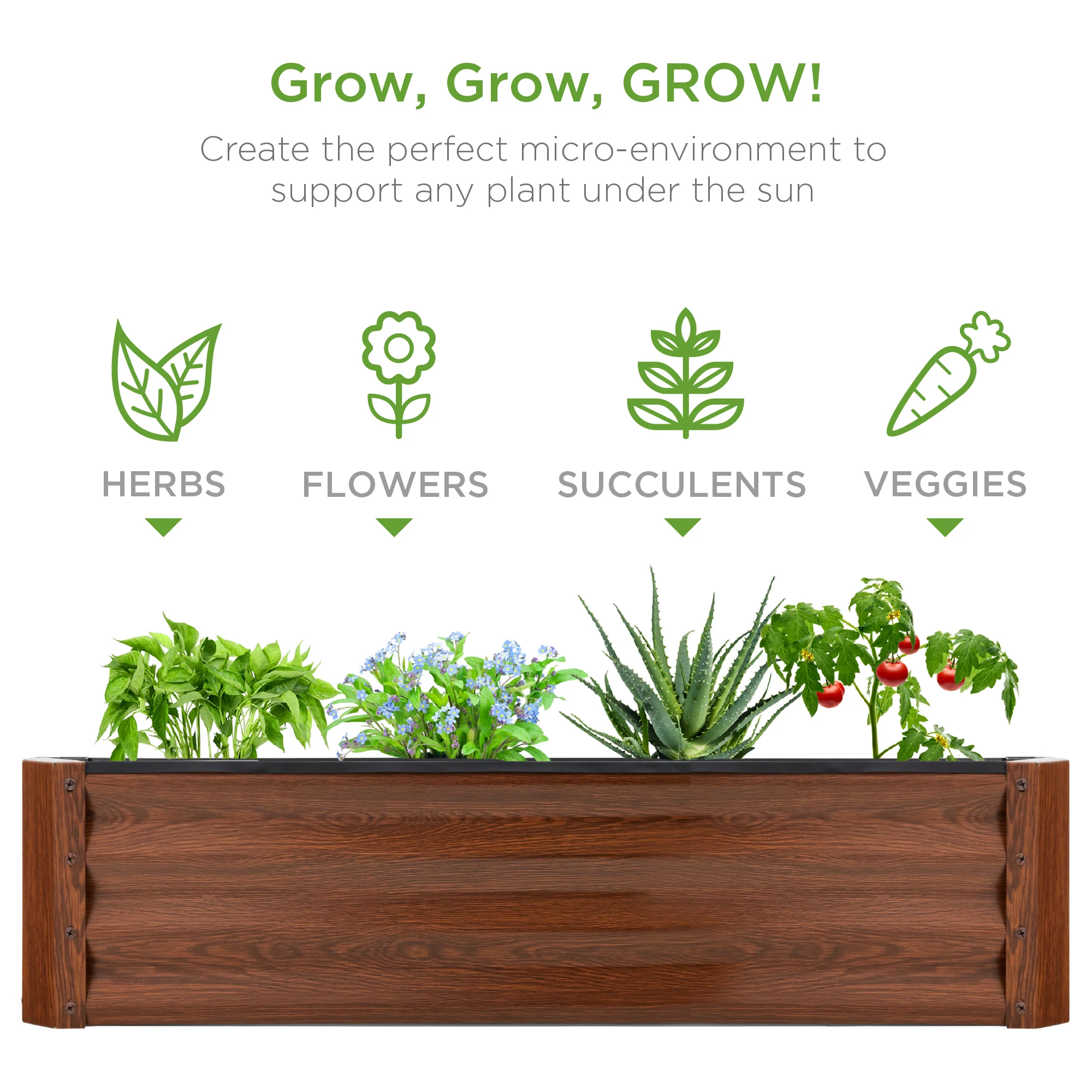 Outdoor Metal Raised Garden Bed for Vegetables, Flowers, Herbs - 6x3x1ft - Image 20