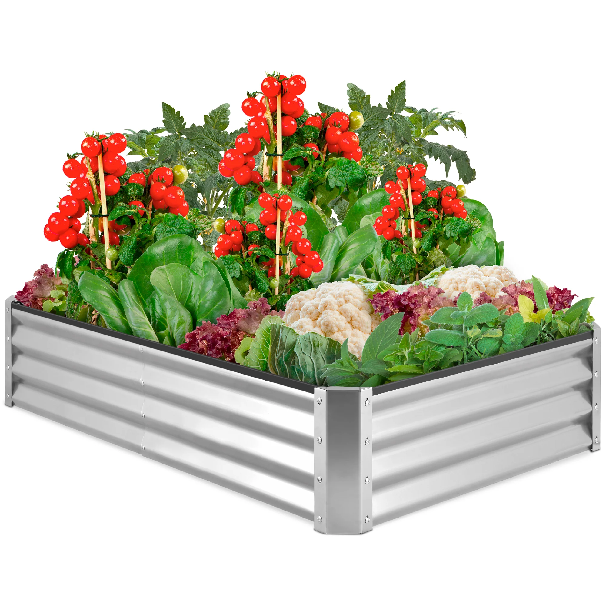 Outdoor Metal Raised Garden Bed for Vegetables, Flowers, Herbs - 6x3x1ft - Image 22