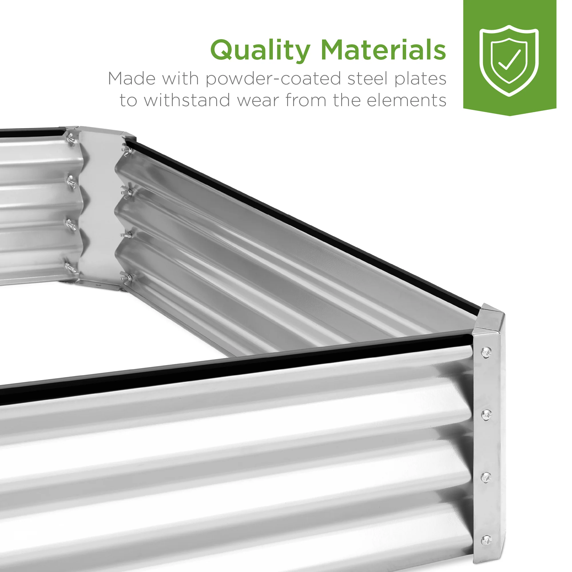 Outdoor Metal Raised Garden Bed for Vegetables, Flowers, Herbs - 6x3x1ft - Image 24