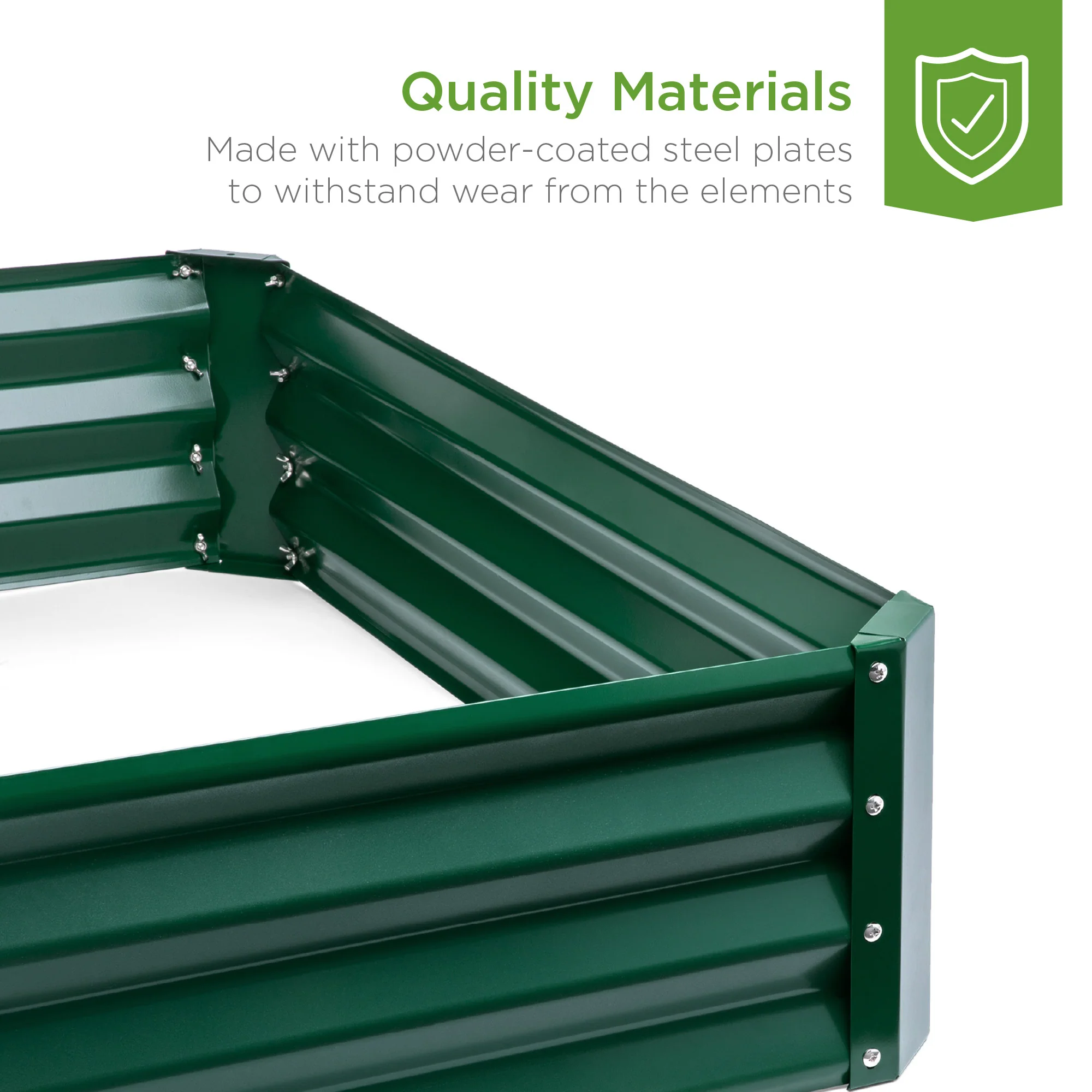 Outdoor Metal Raised Garden Bed for Vegetables, Flowers, Herbs - 6x3x1ft - Image 3