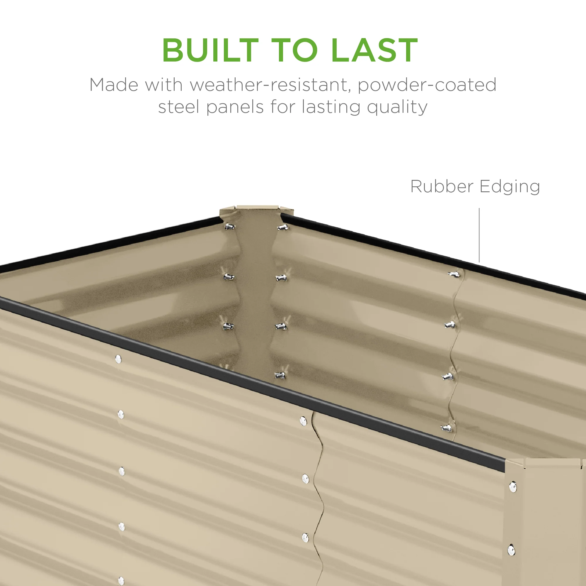 4x2x2FT Outdoor Steel Garden Bed for Vegetables, Flowers & Herbs - Image 40