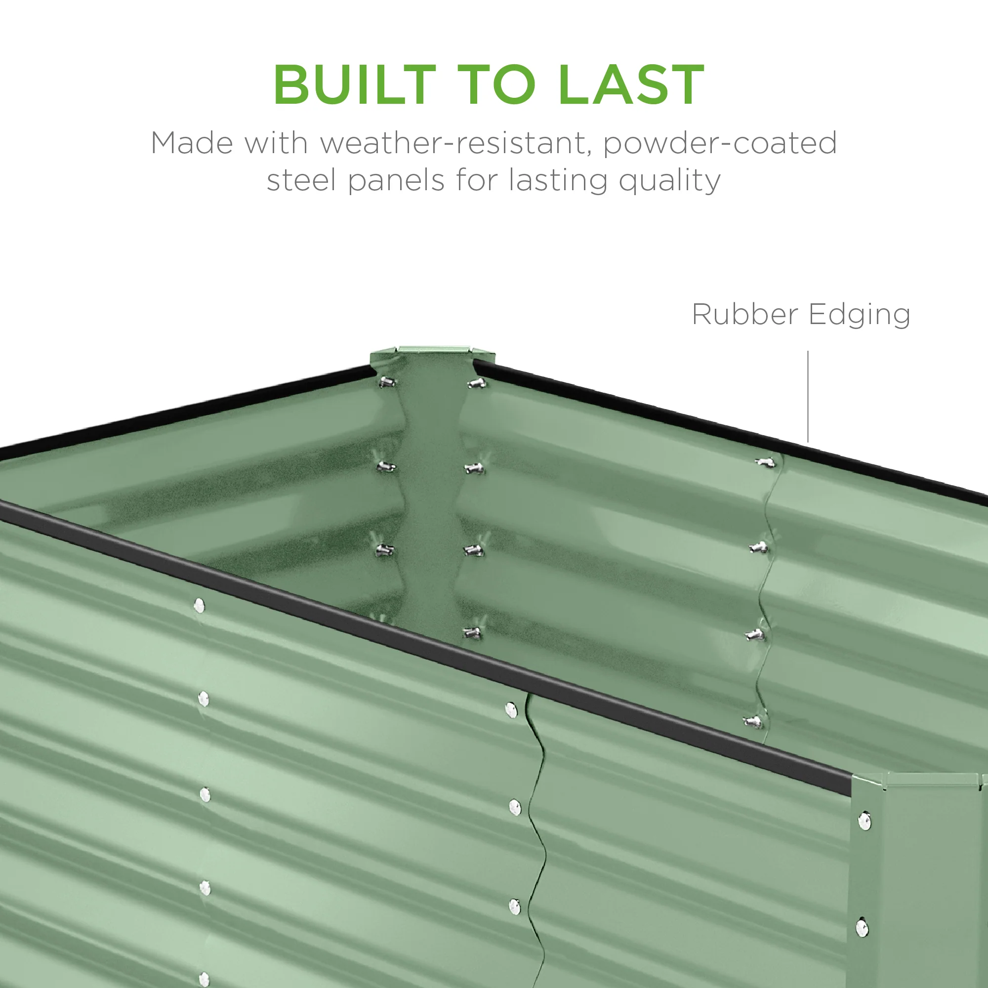 4x2x2FT Outdoor Steel Garden Bed for Vegetables, Flowers & Herbs - Image 5
