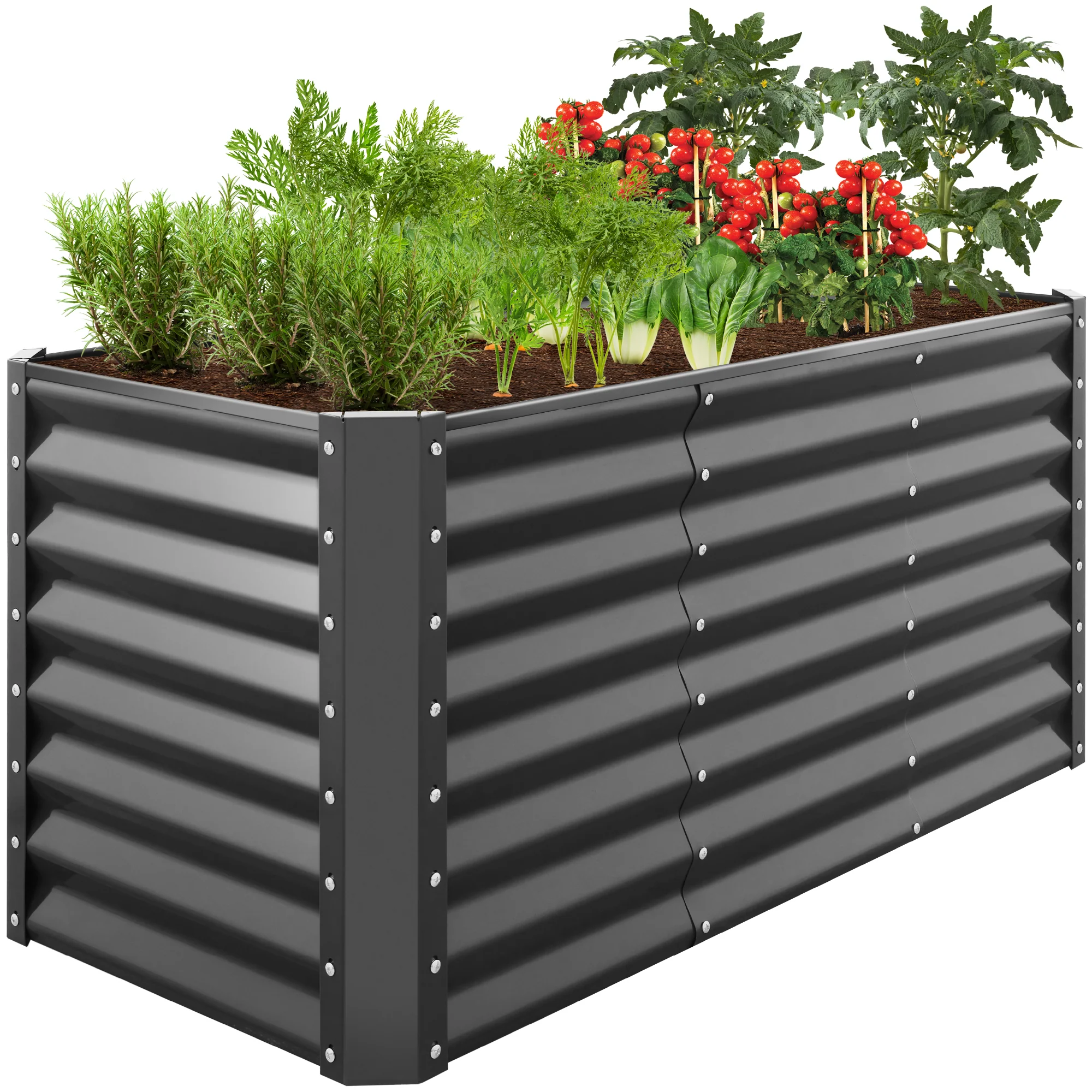 4x2x2FT Outdoor Steel Garden Bed for Vegetables, Flowers & Herbs - Image 8
