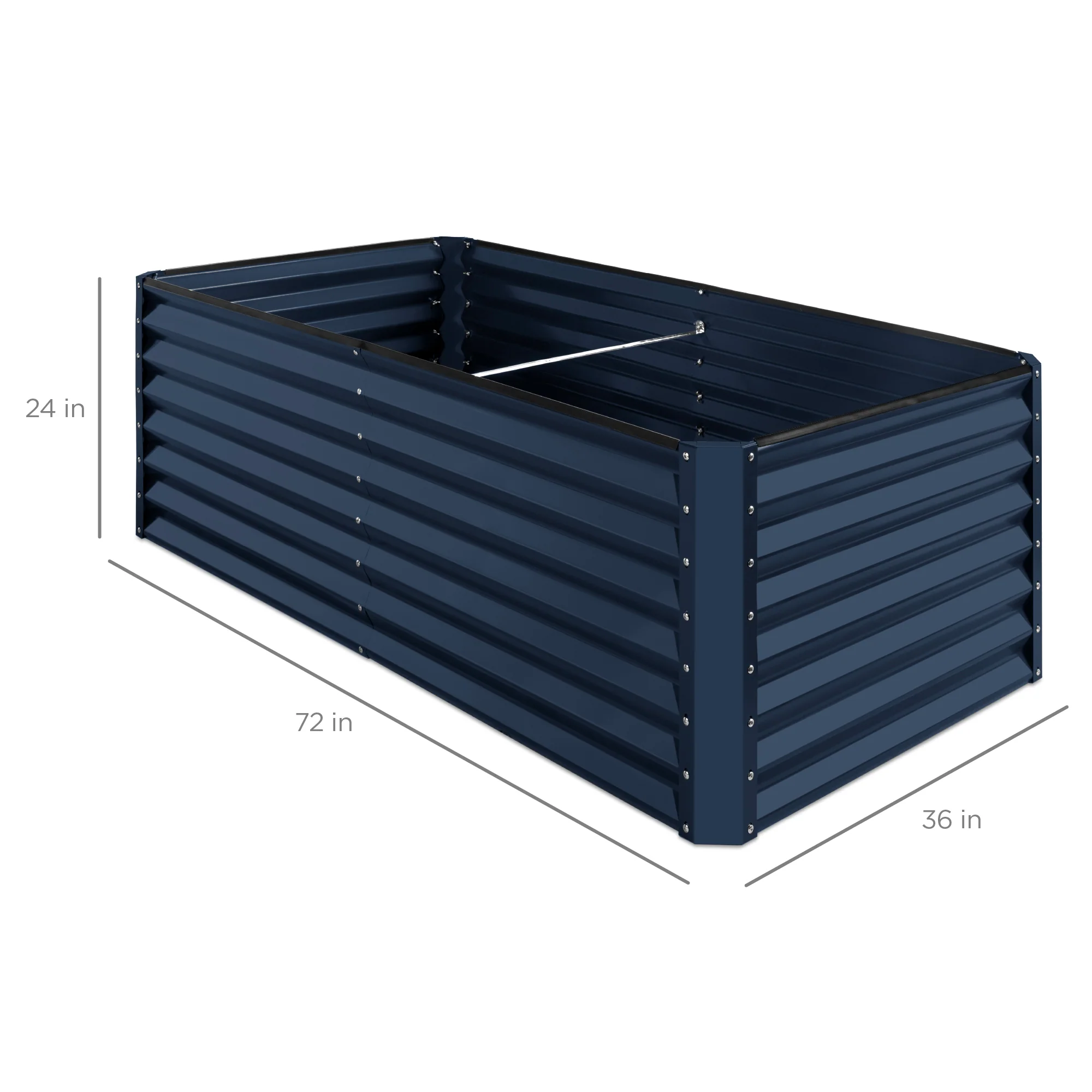 Outdoor Metal Raised Garden Bed for Vegetables, Flowers, Herbs - 6x3x2ft - Image 118