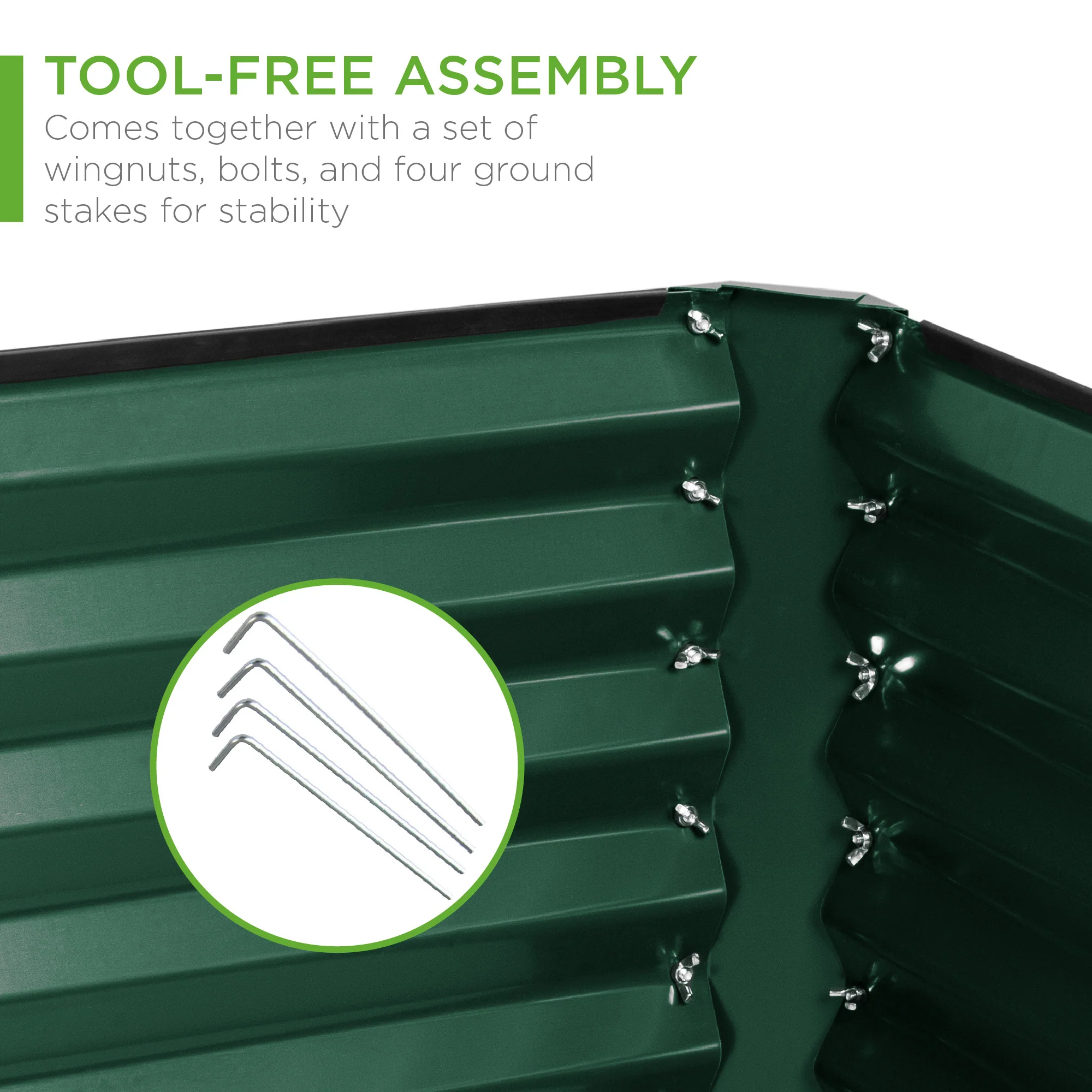 Outdoor Metal Raised Garden Bed for Vegetables, Flowers, Herbs - 6x3x2ft - Image 13