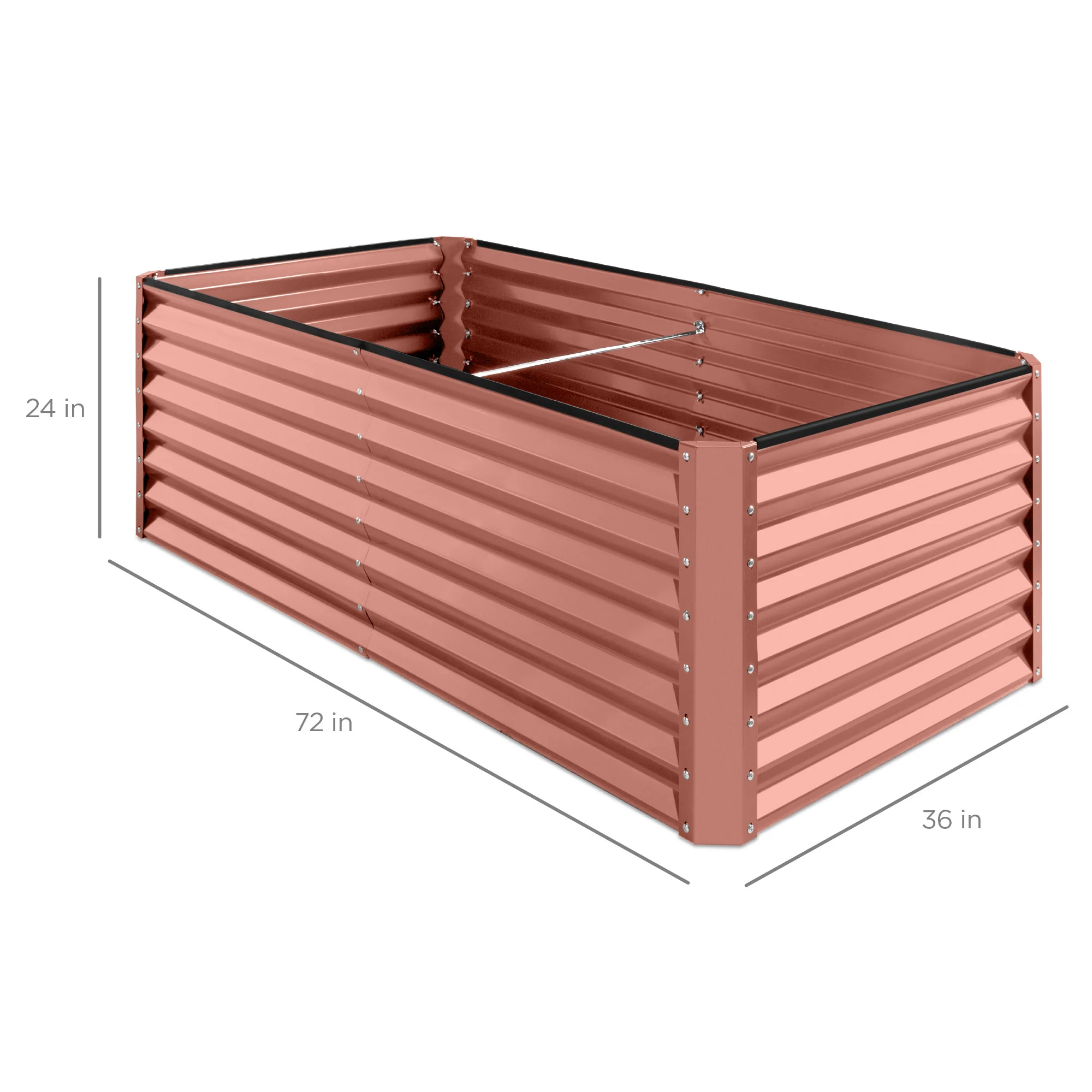 Outdoor Metal Raised Garden Bed for Vegetables, Flowers, Herbs - 6x3x2ft - Image 141