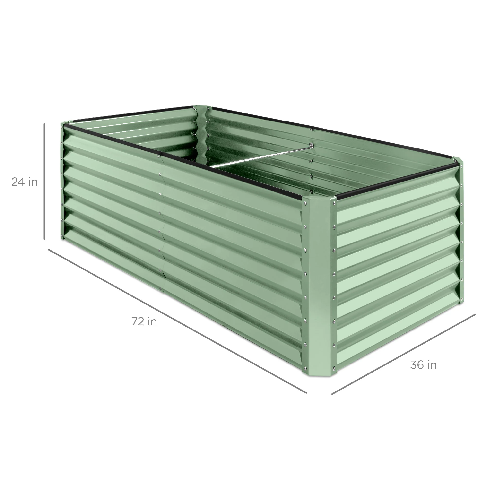 Outdoor Metal Raised Garden Bed for Vegetables, Flowers, Herbs - 6x3x2ft - Image 24