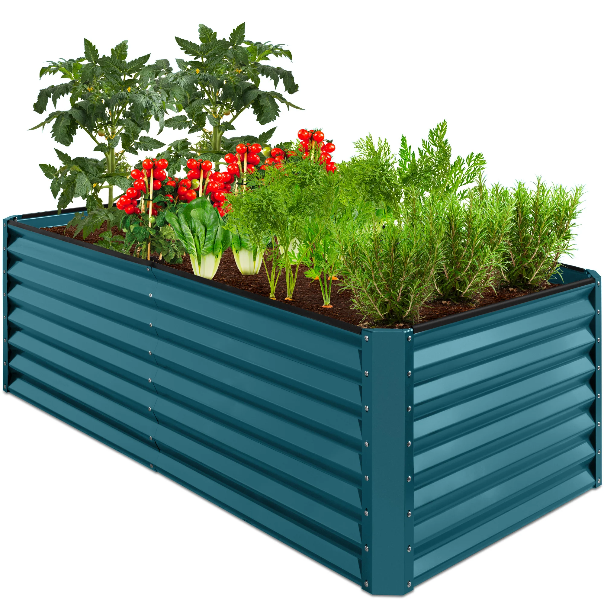 Outdoor Metal Raised Garden Bed for Vegetables, Flowers, Herbs - 6x3x2ft - Image 33