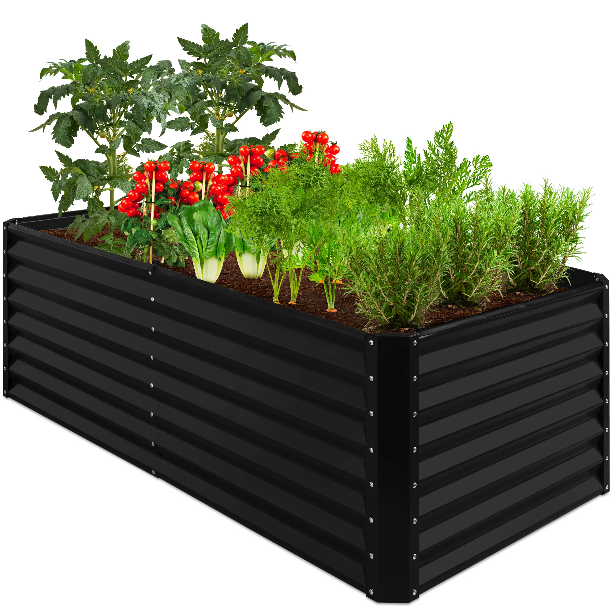 Outdoor Metal Raised Garden Bed for Vegetables, Flowers, Herbs - 6x3x2ft - Image 71