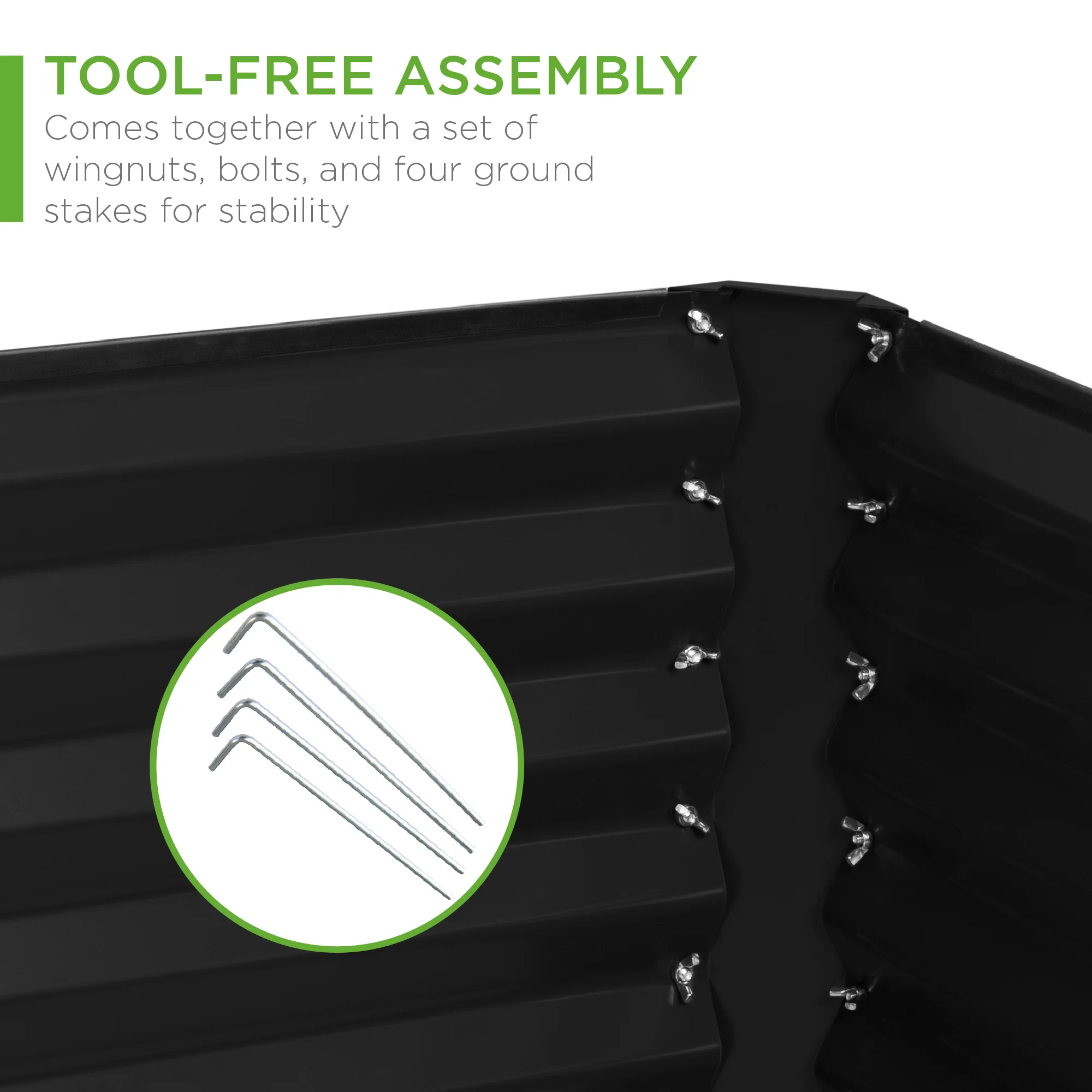 Outdoor Metal Raised Garden Bed for Vegetables, Flowers, Herbs - 6x3x2ft - Image 75