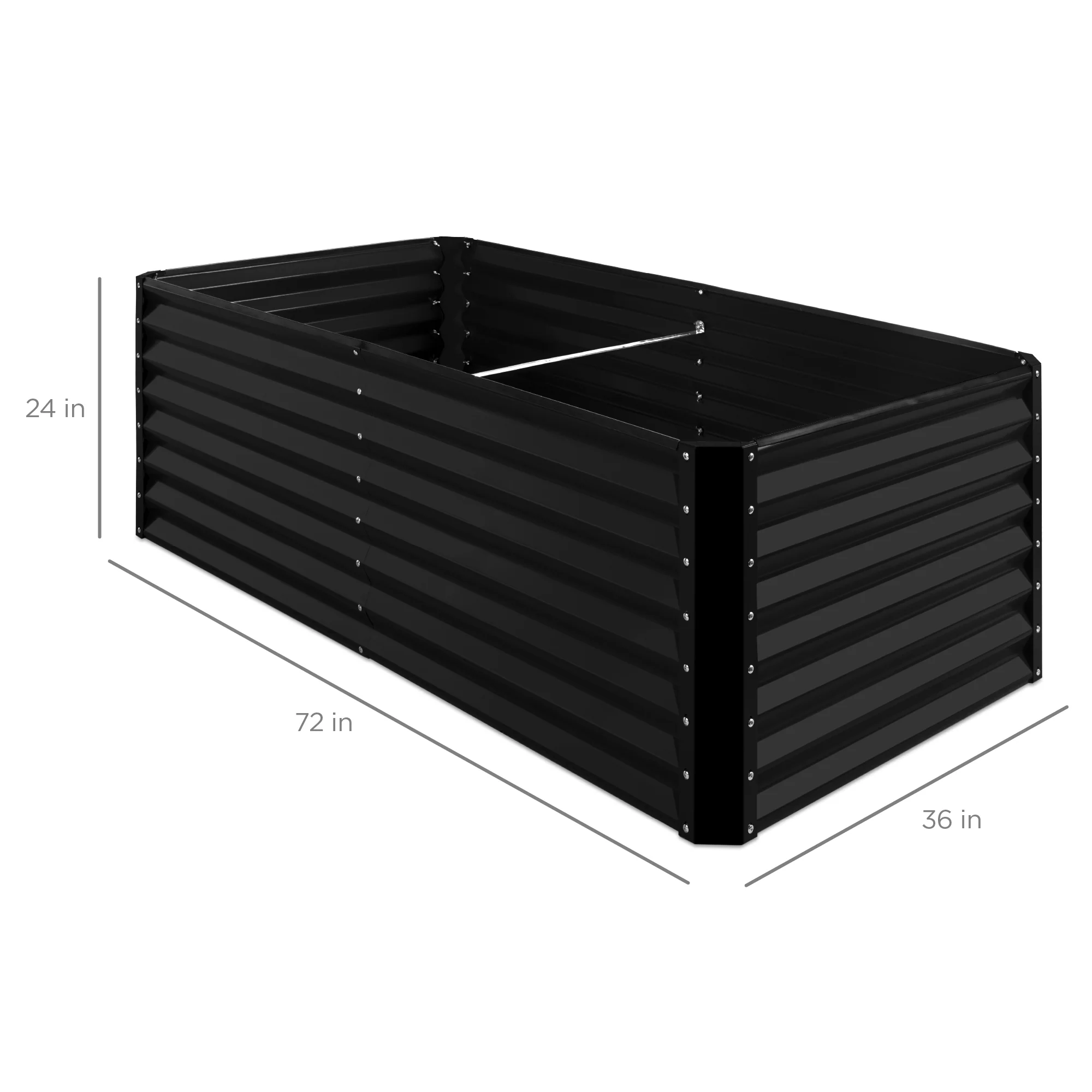 Outdoor Metal Raised Garden Bed for Vegetables, Flowers, Herbs - 6x3x2ft - Image 78
