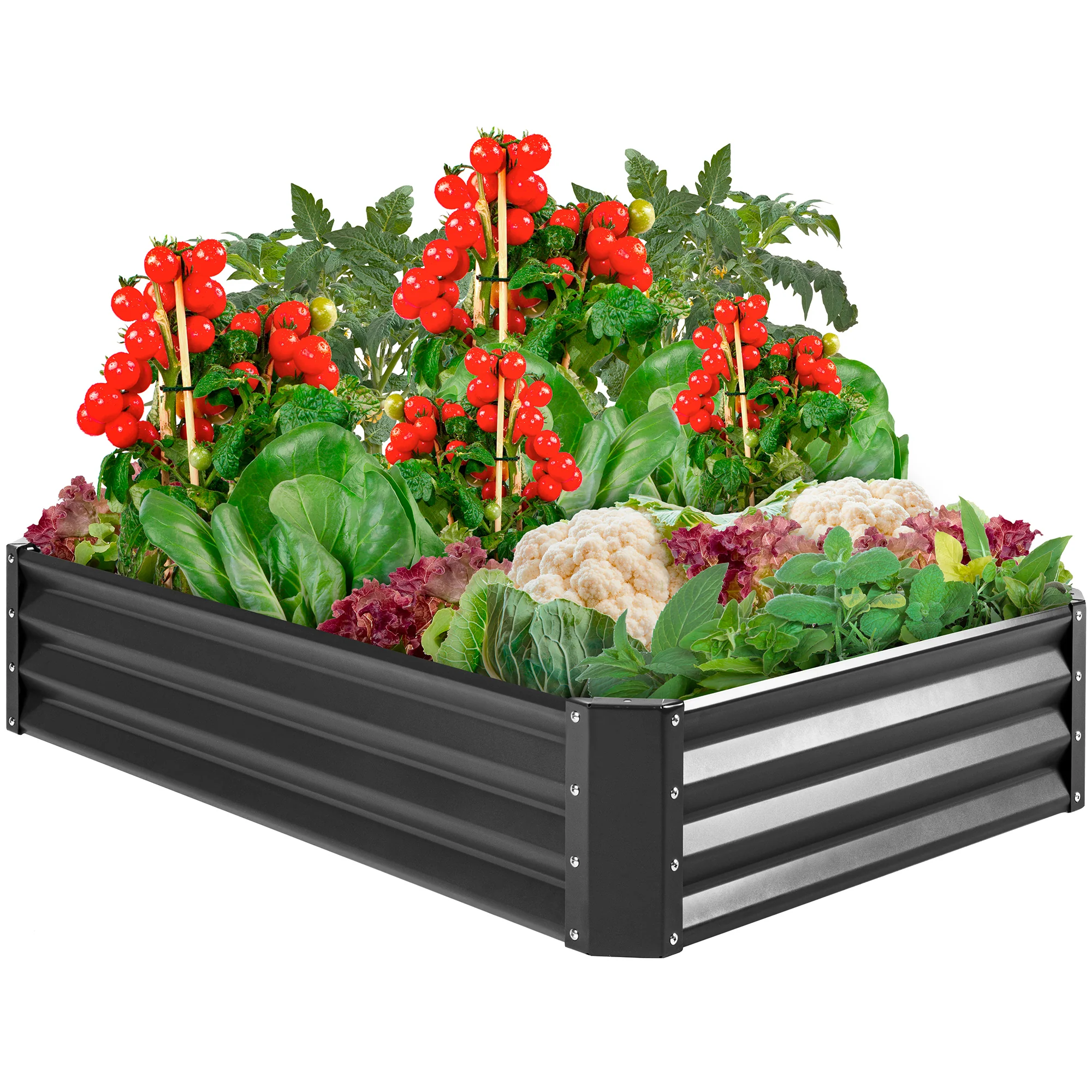 Outdoor Metal Raised Garden Bed for Vegetables, Flowers, Herbs - 6x3x1ft - Image 8