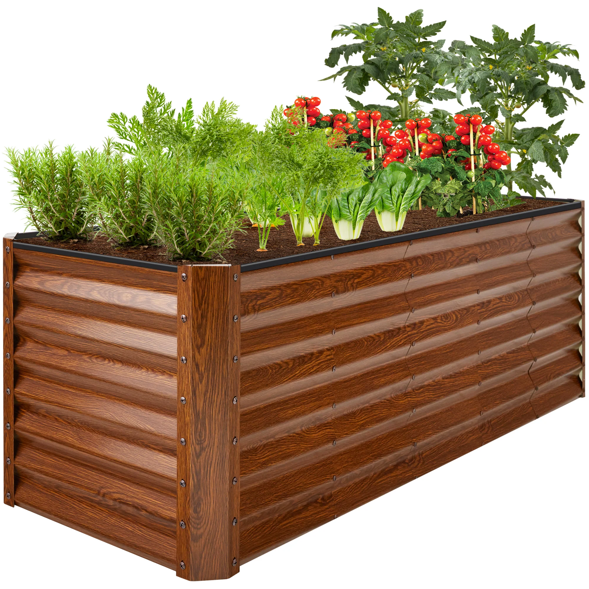 8x2x2FT Steel Planting Box for Backyard Flowers, Herbs, & Vegetables - Image 15